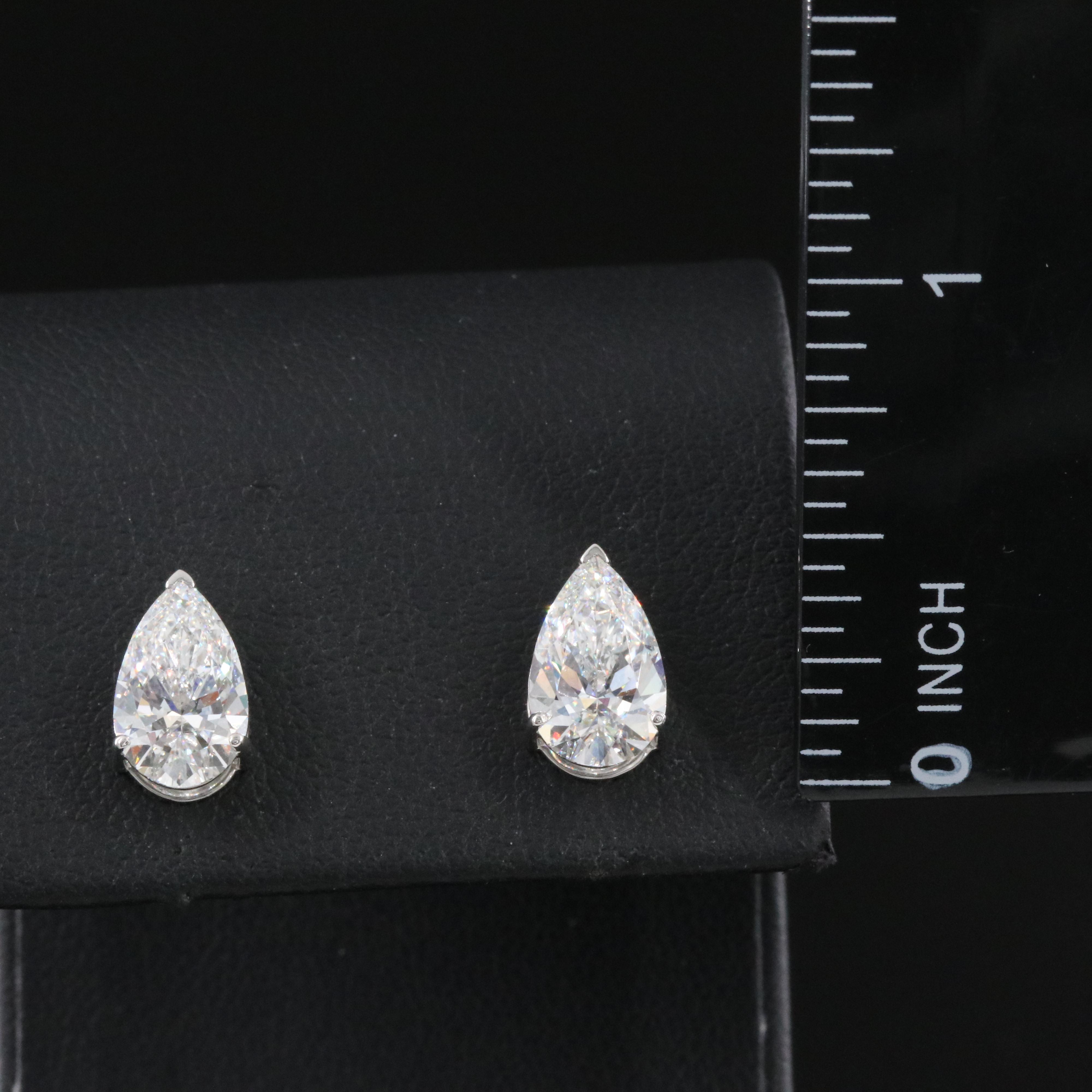 Platinum 3.08 CTW Lab Grown Diamond Stud Earrings with IGI Reports