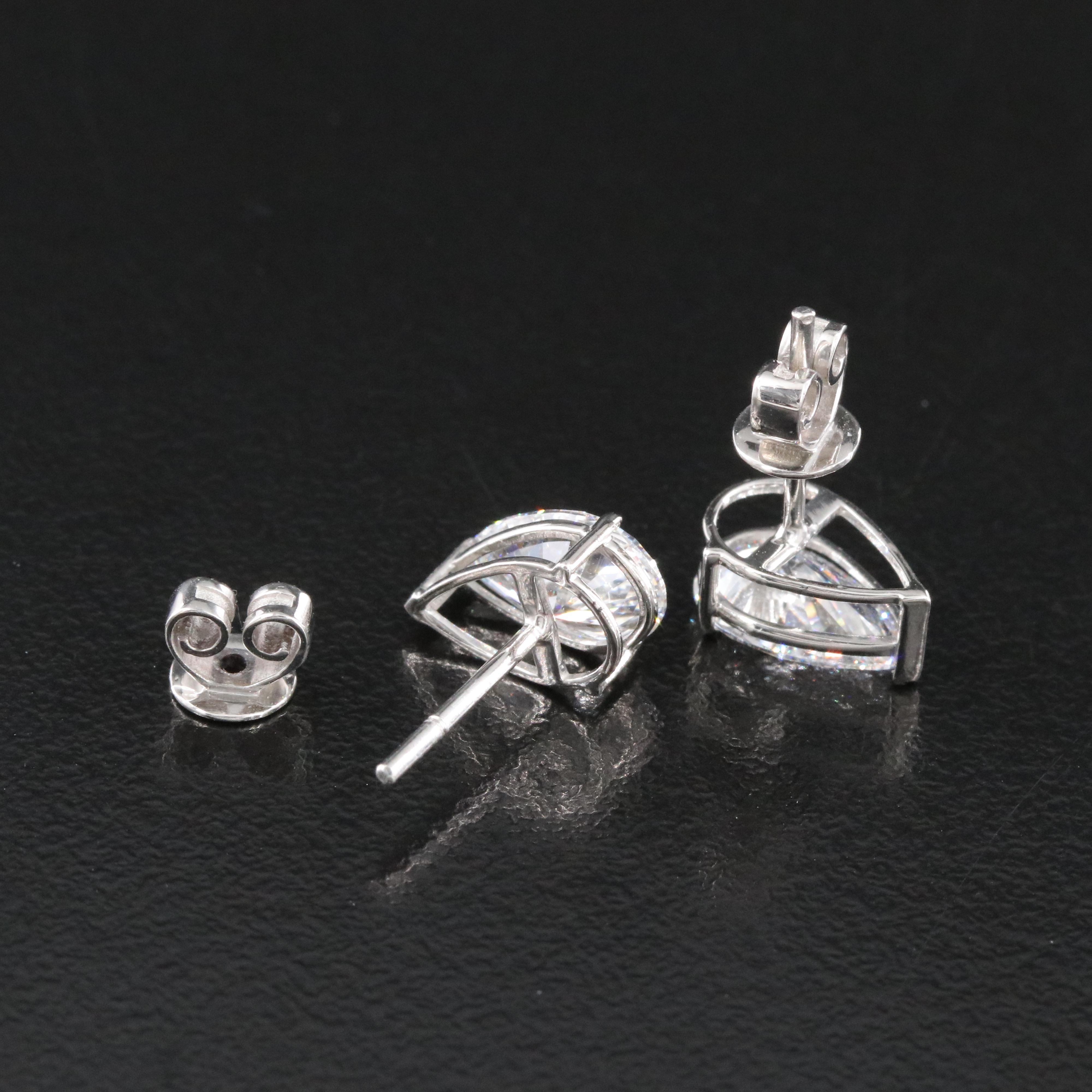 Platinum 3.08 CTW Lab Grown Diamond Stud Earrings with IGI Reports