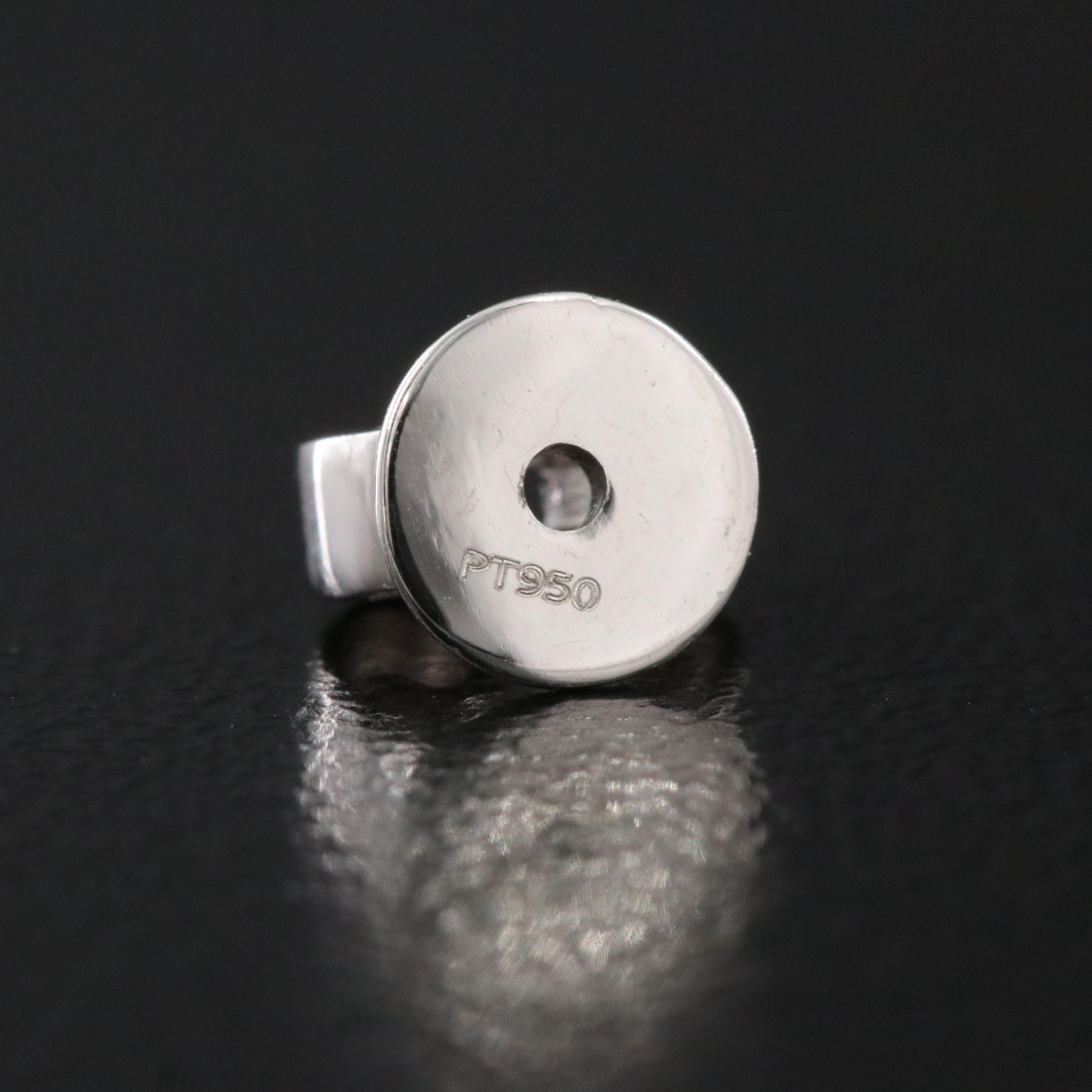 Platinum 3.08 CTW Lab Grown Diamond Stud Earrings with IGI Reports