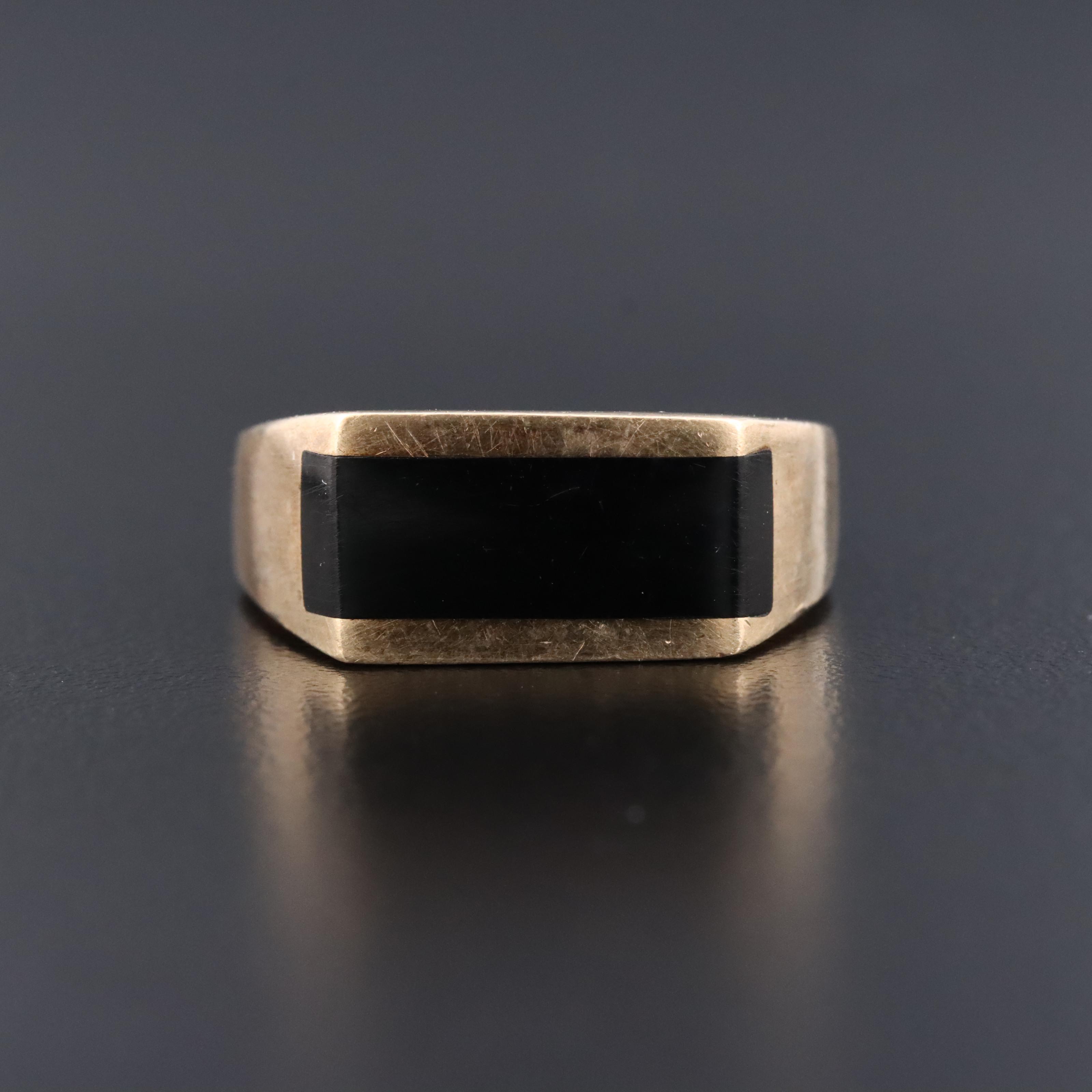 Kabana 10K Black Onyx Ring