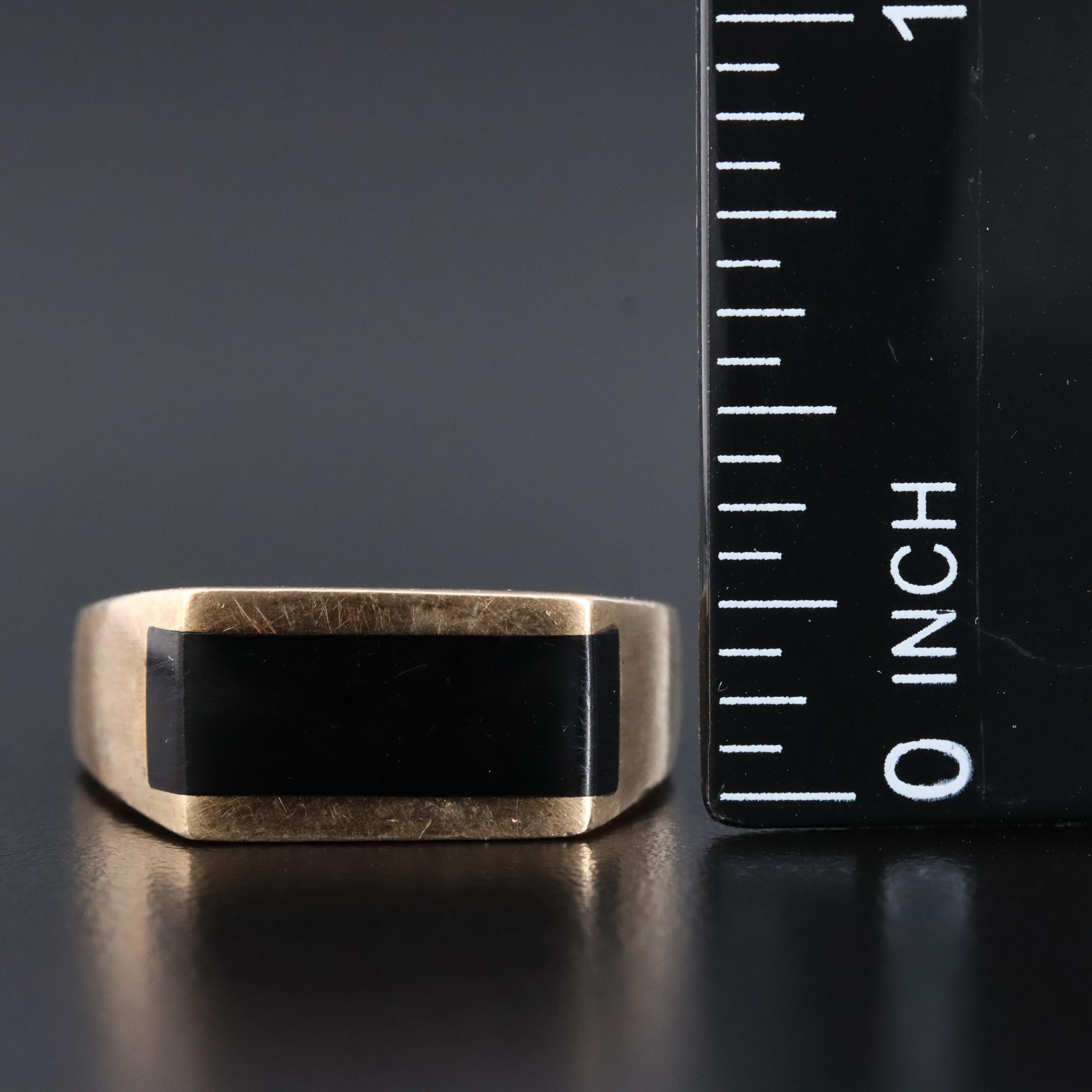 Kabana 10K Black Onyx Ring