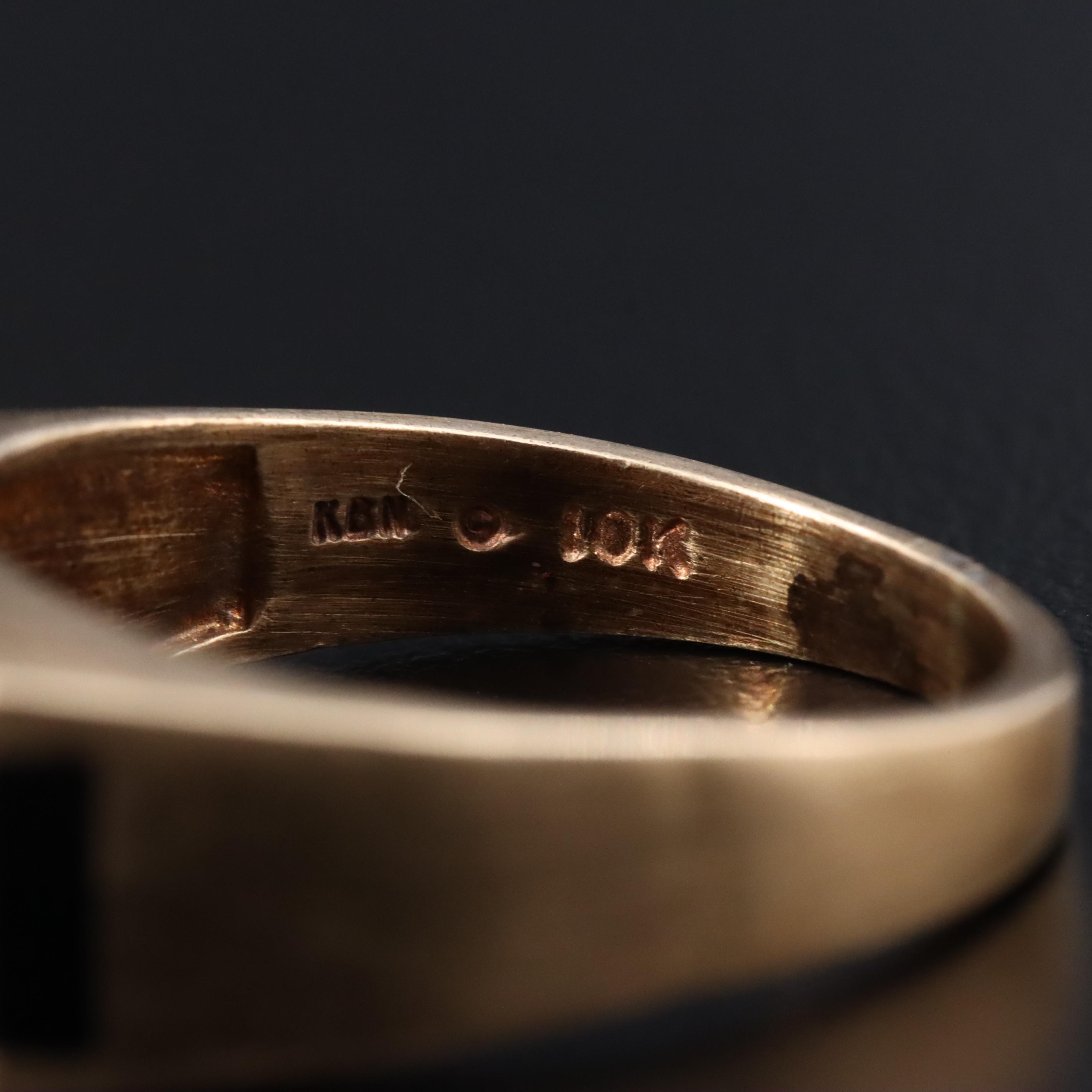 Kabana 10K Black Onyx Ring