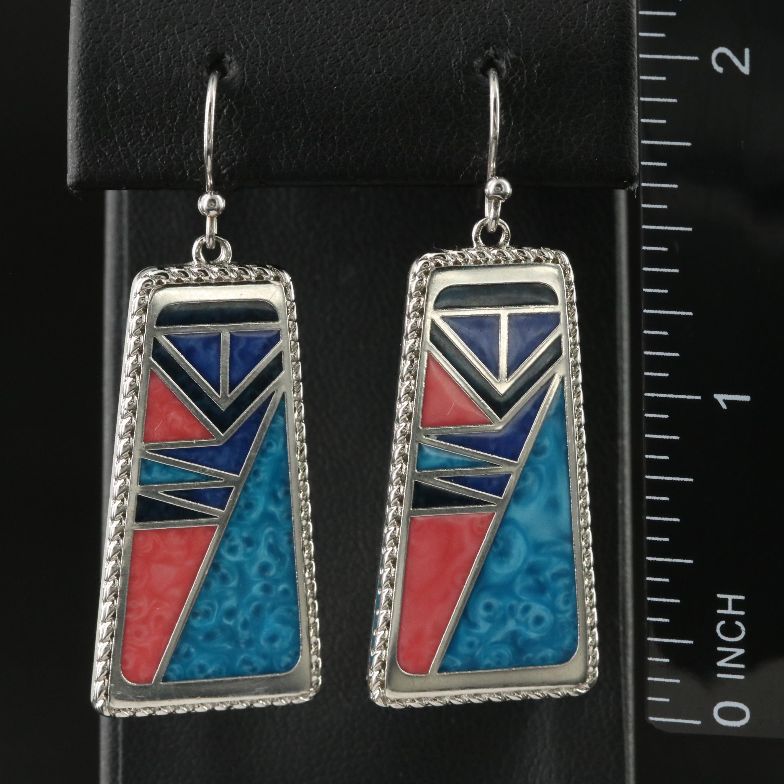 Western Style Inlay Earrings