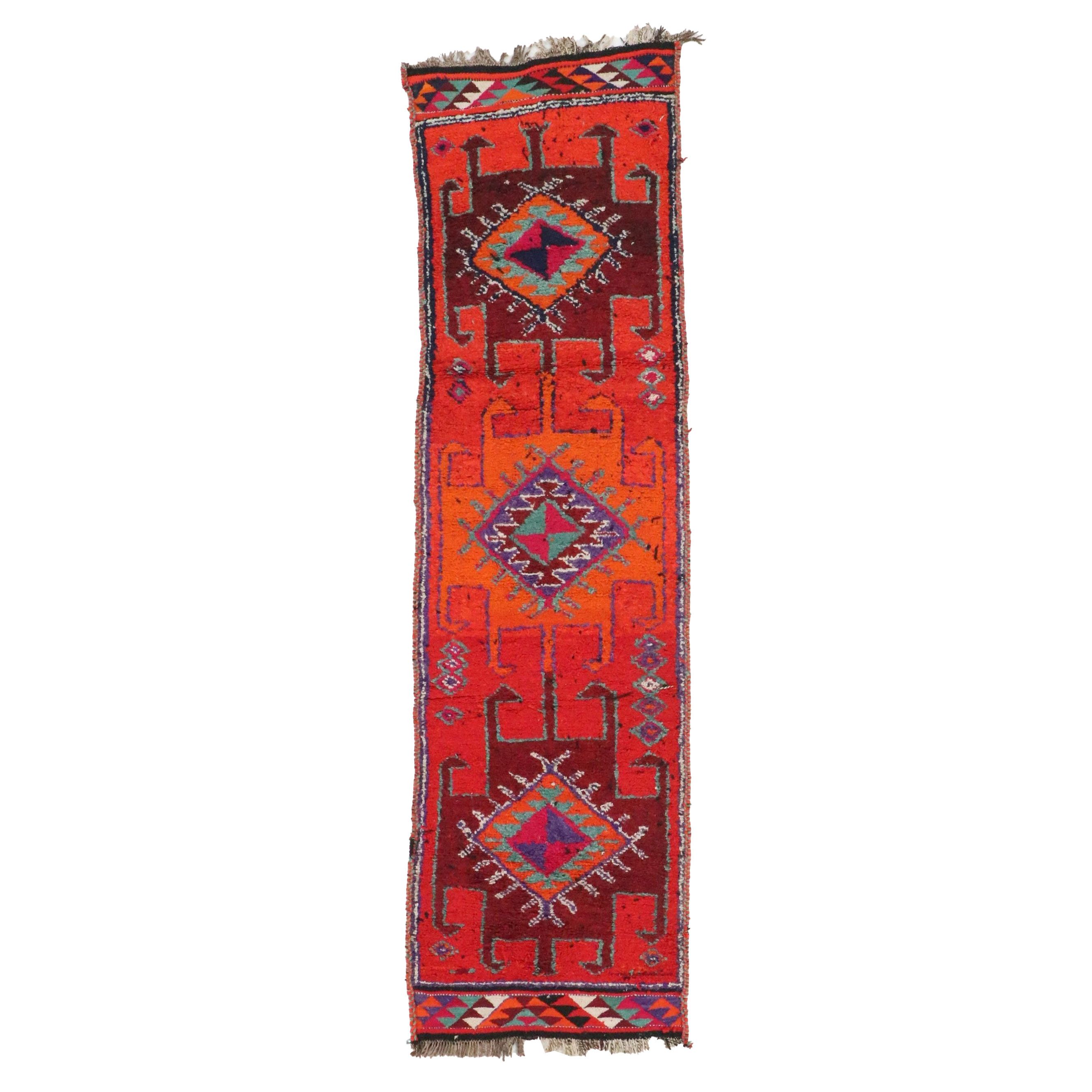 3'1 x 11'10 Hand-Knotted Moroccan Berber Long Rug