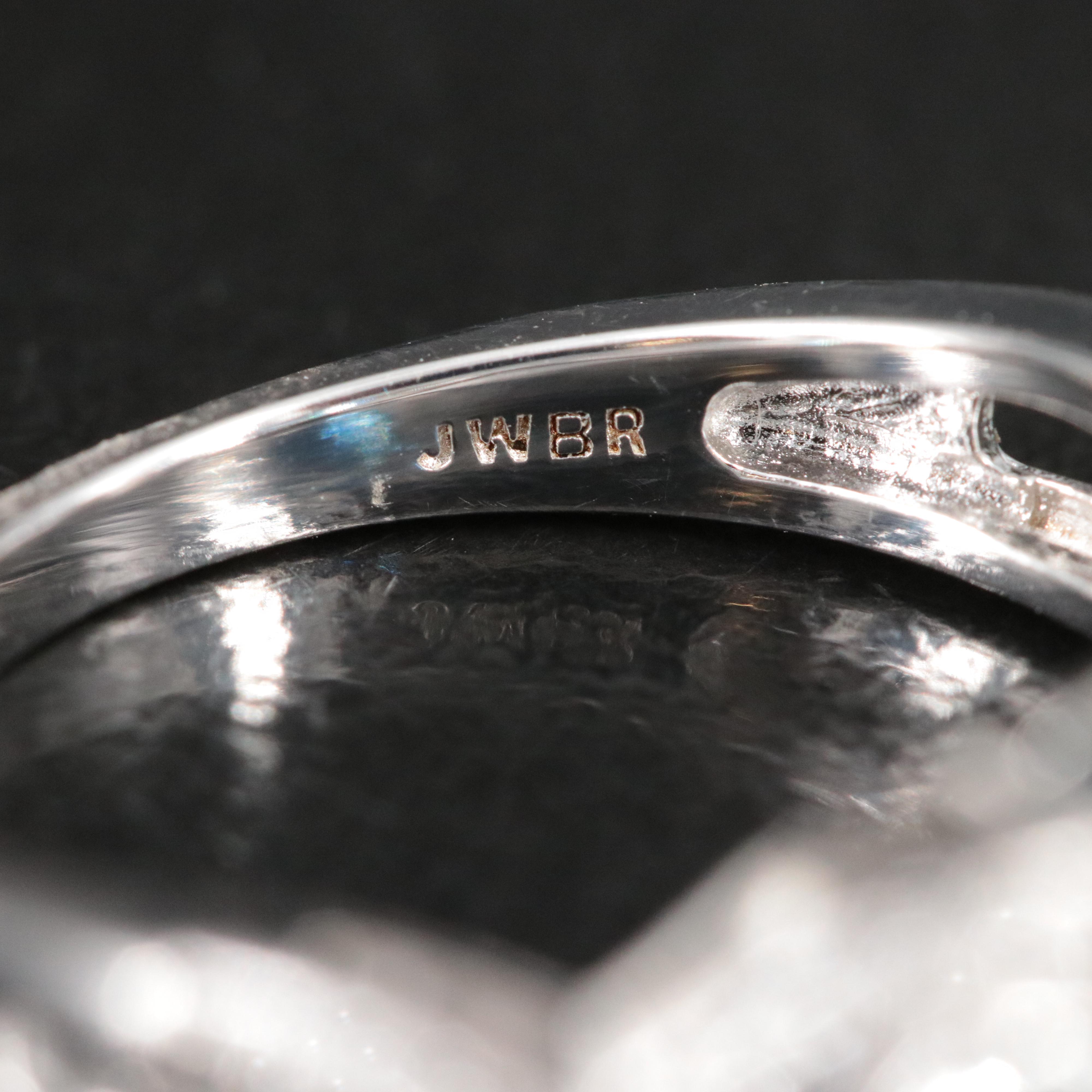 Sterling Swiss Blue Topaz and White Sapphire Crossover Ring