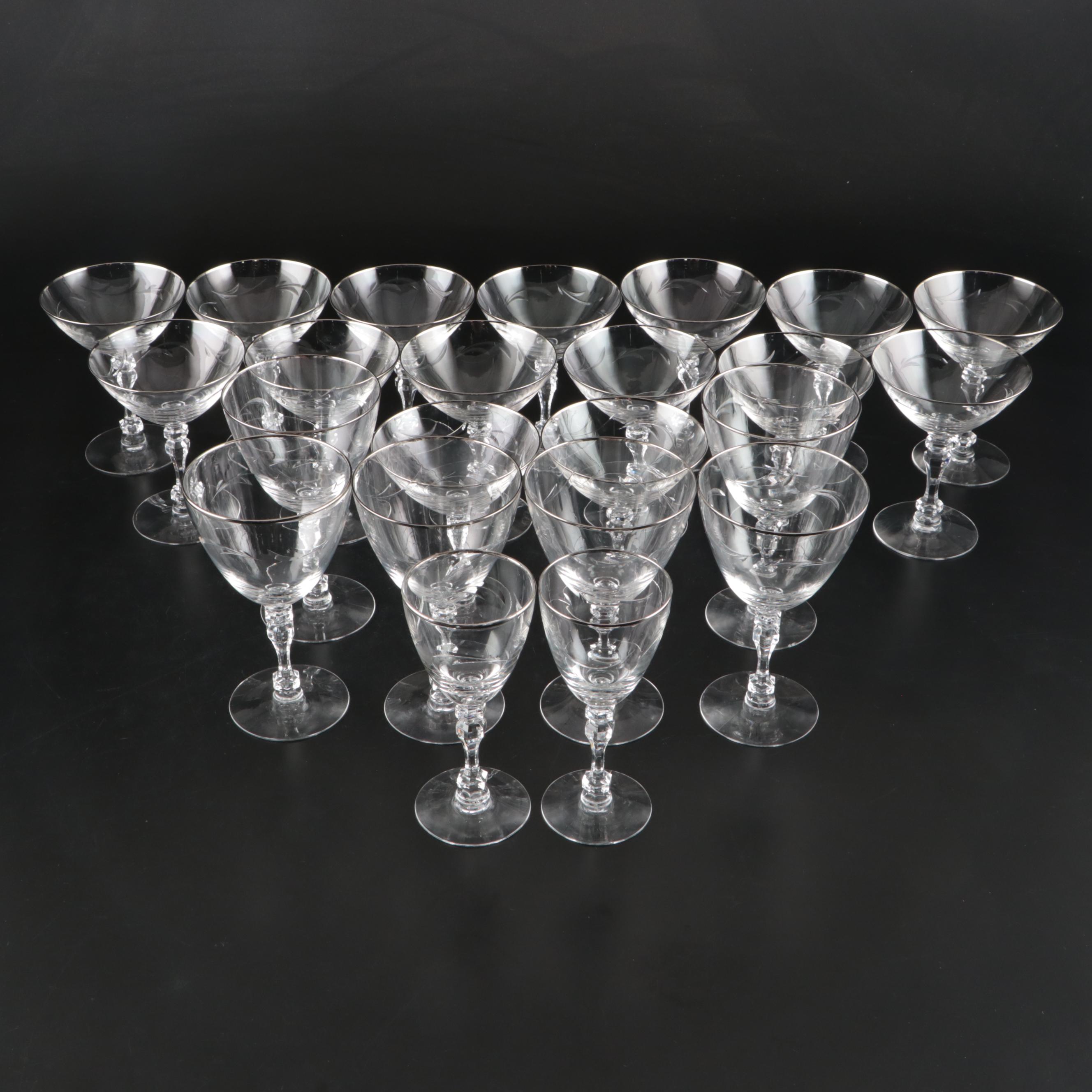 Tiffin "Lyndley" Crystal Stemware, 1960s