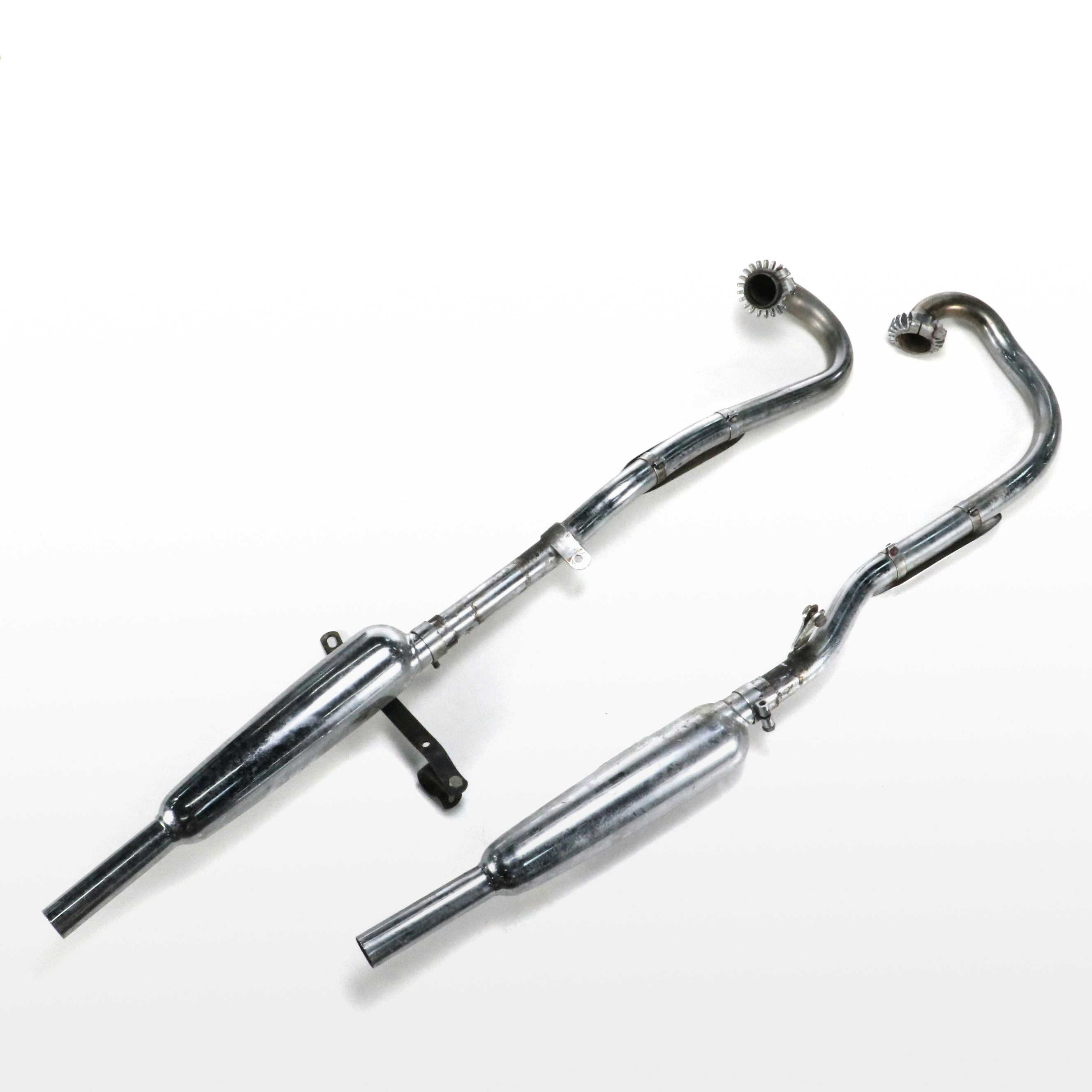 Two Chrome Exhaust Muffler Systems