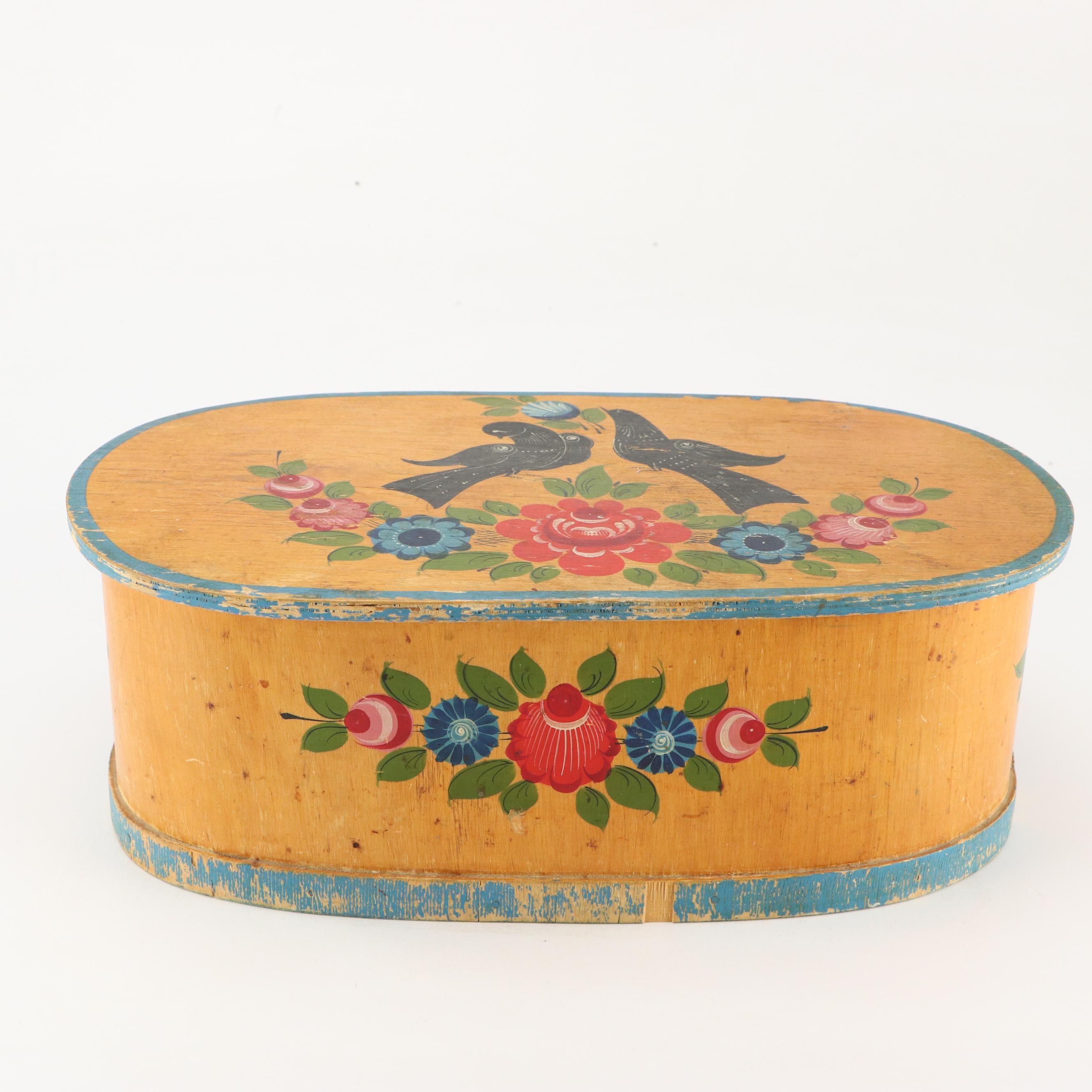 Russian Hand-Painted Wooden Box