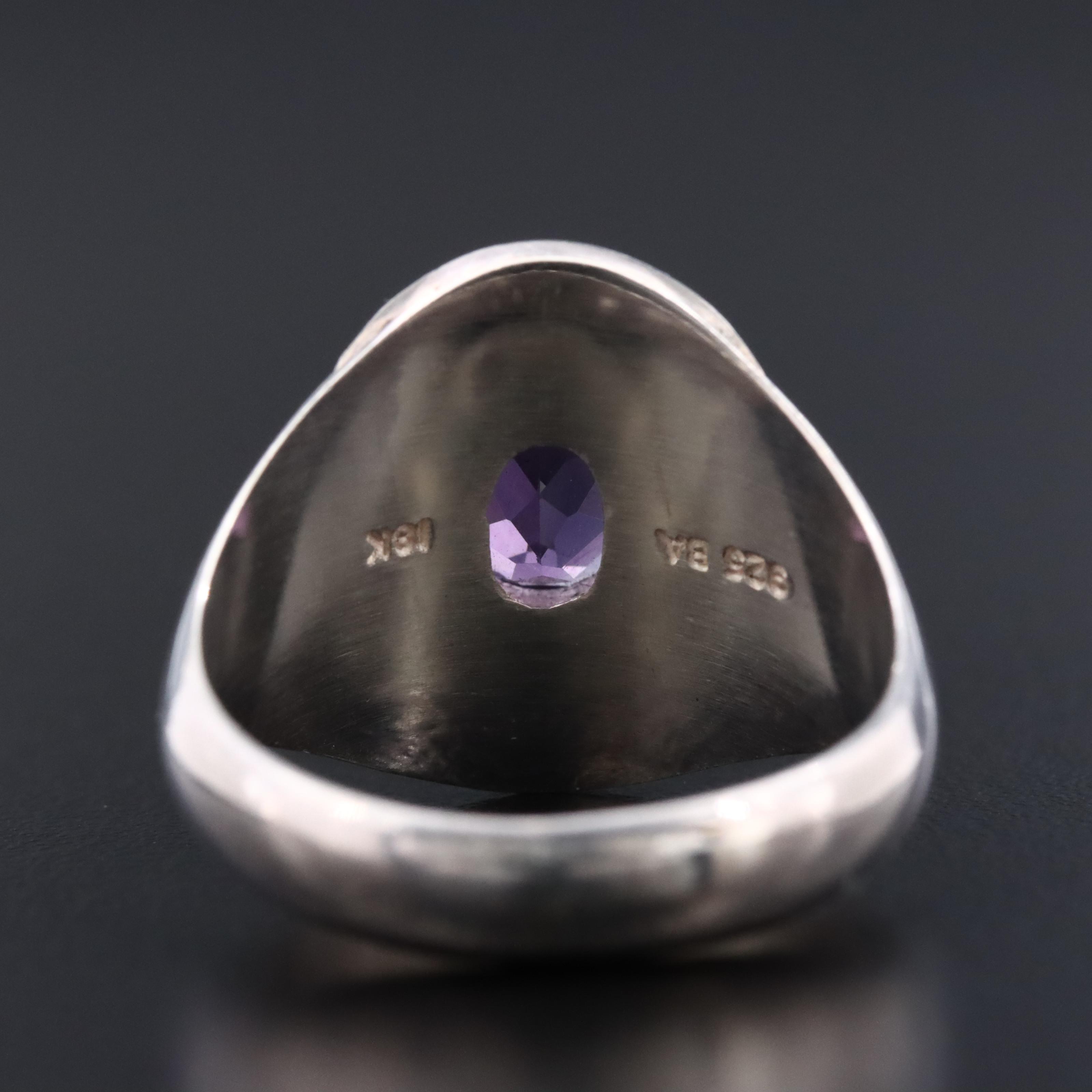 Sterling Amethyst Ring with 18K Accent