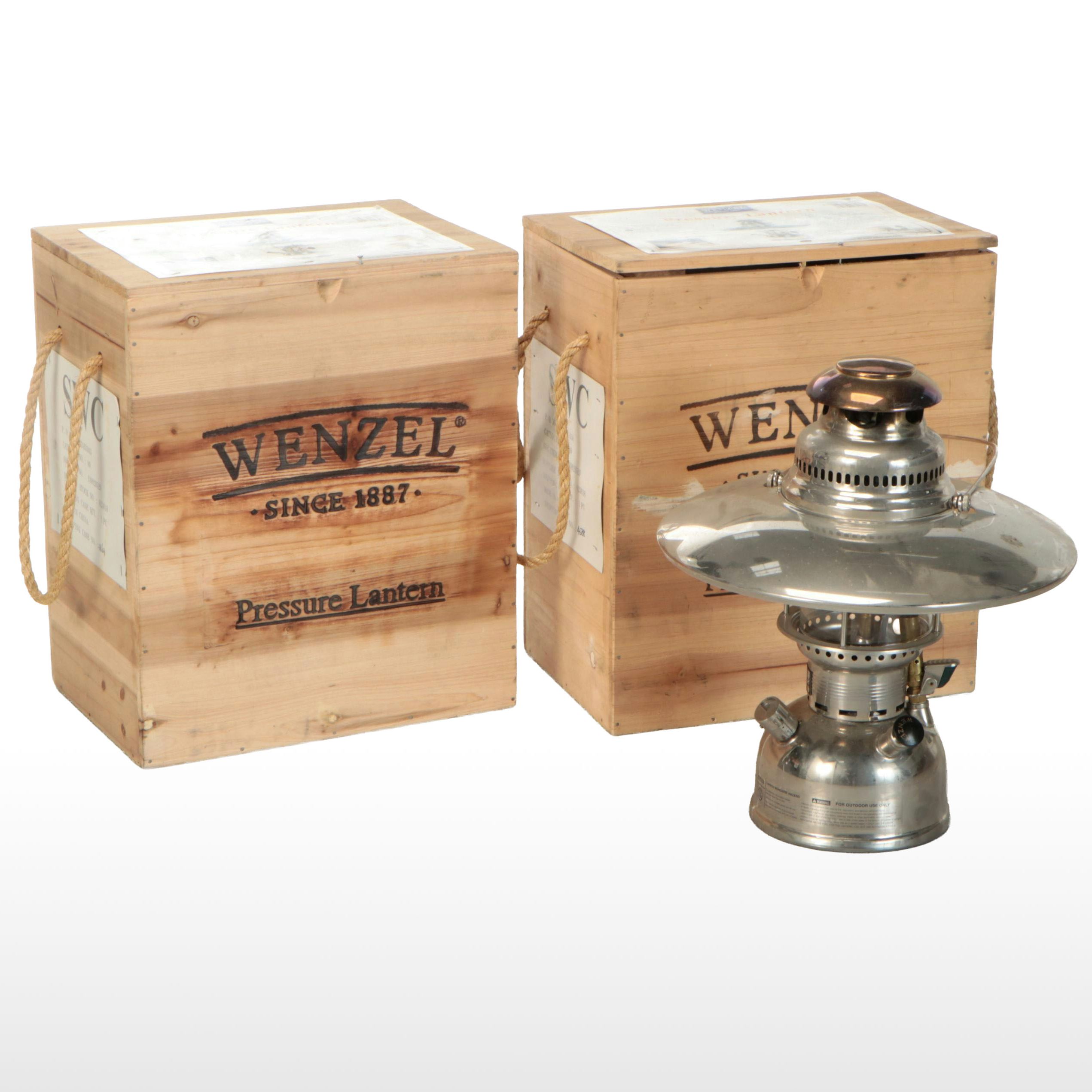 Wenzel Nickle Plate Brass Pressure Lantern