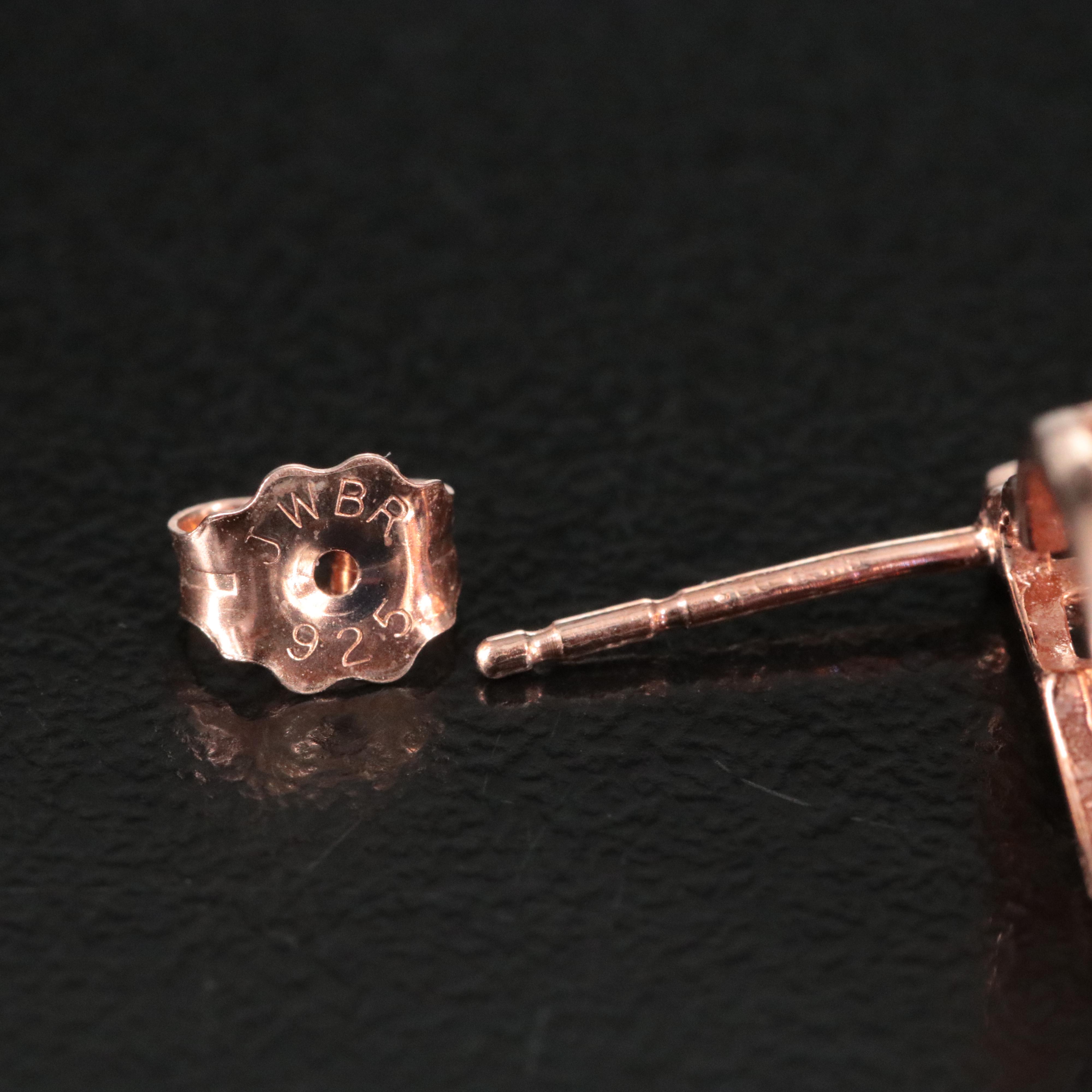 Rose Tone Amethyst and White Sapphire Drop Earrings