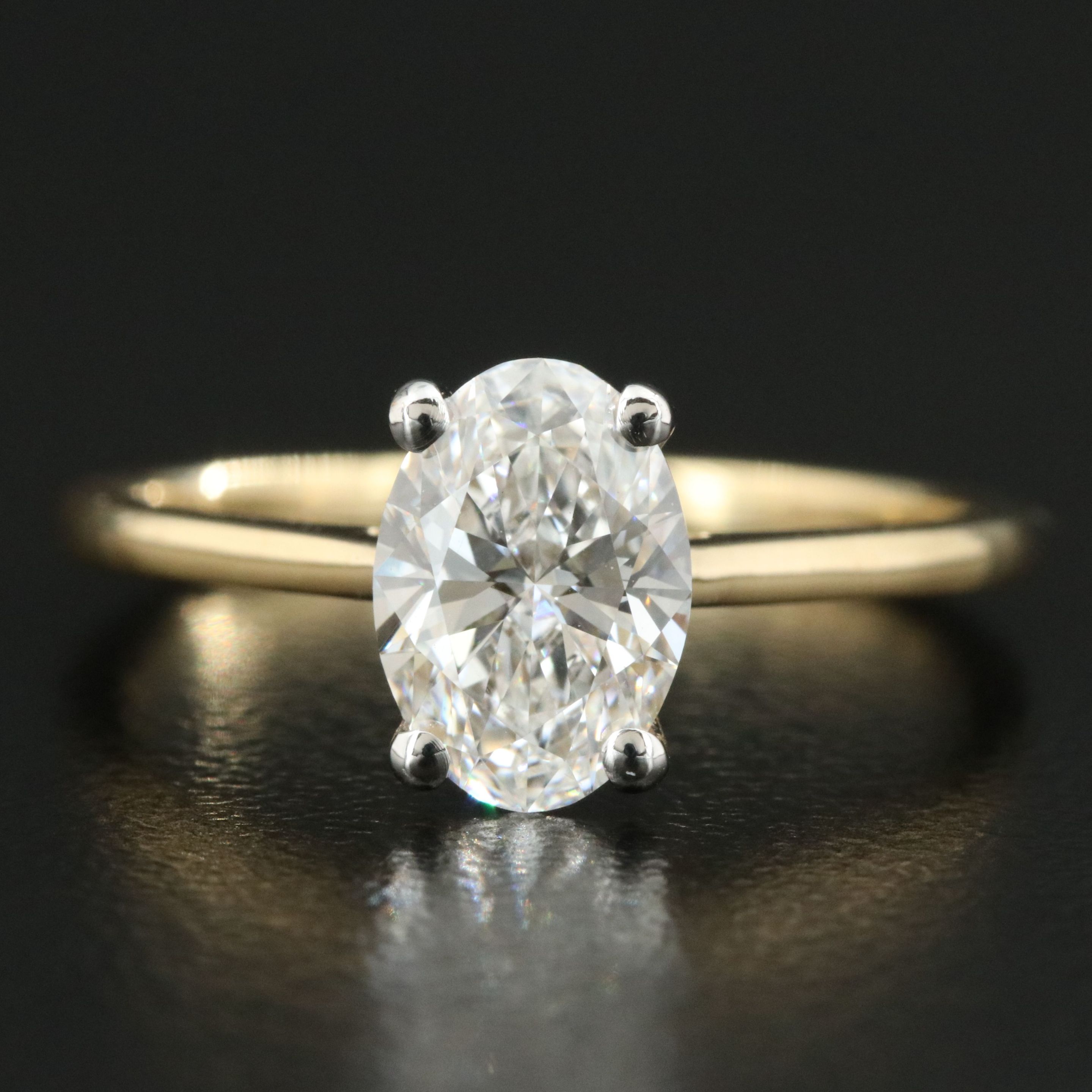 14K 1.16 CT Lab Grown Diamond Solitaire Ring with IGI Report