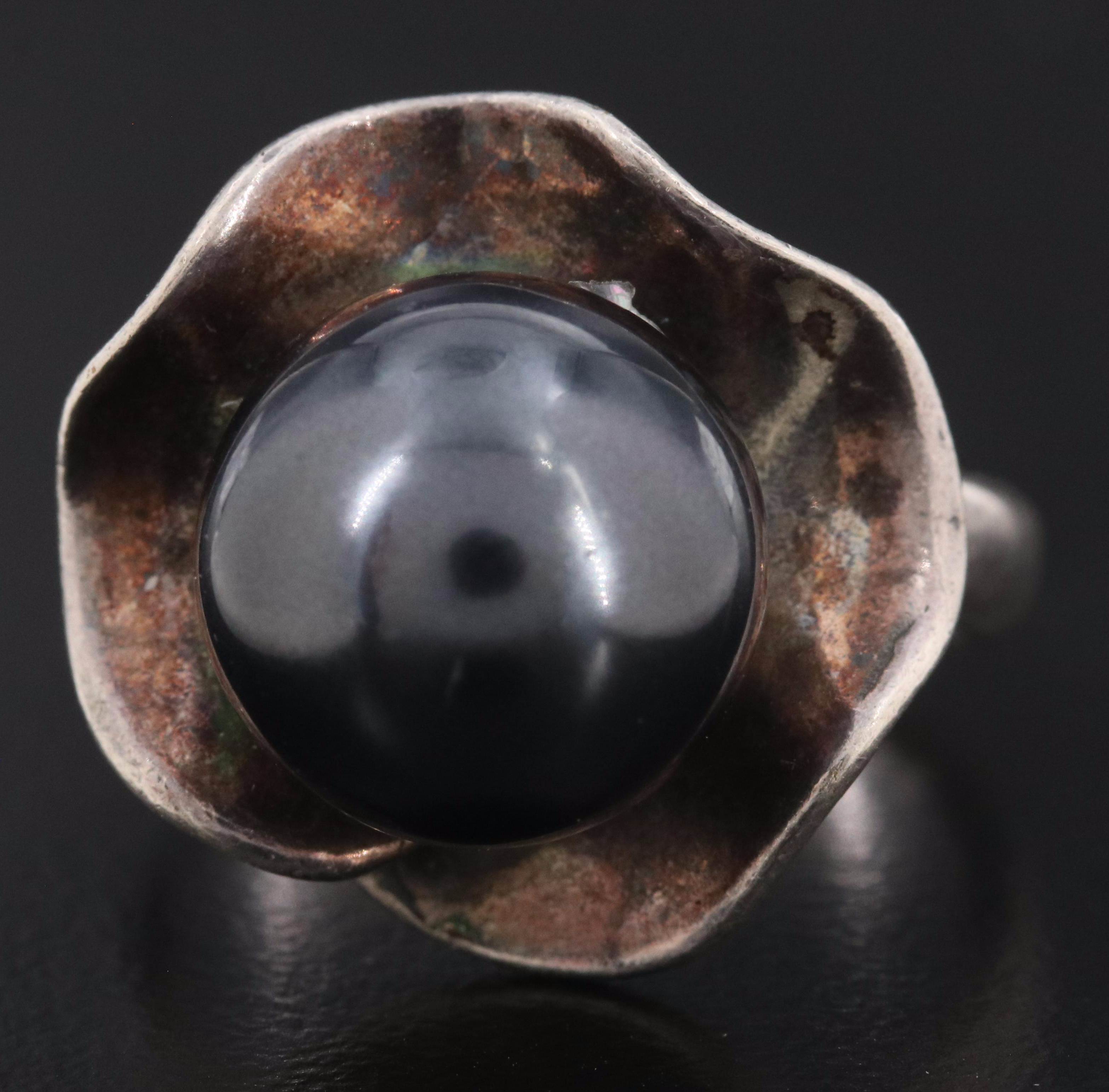 Sterling Faux Pearl Ring