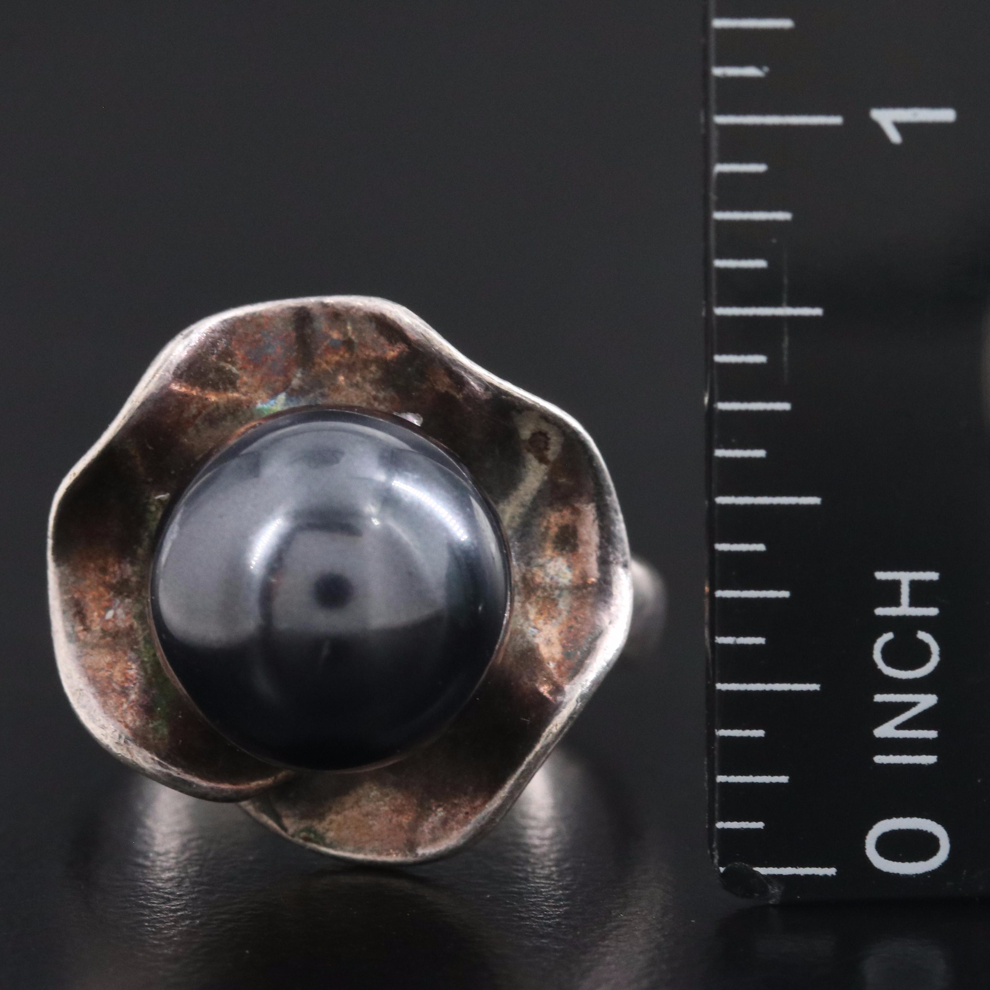 Sterling Faux Pearl Ring