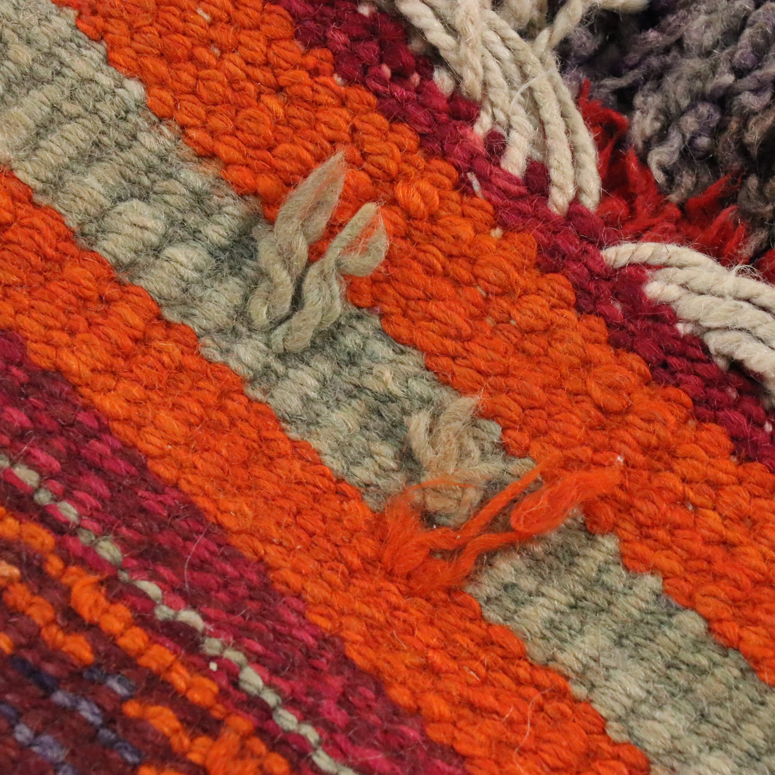 3'7 x 10'7 Hand-Knotted Moroccan Berber Carpet Runner Long Rug