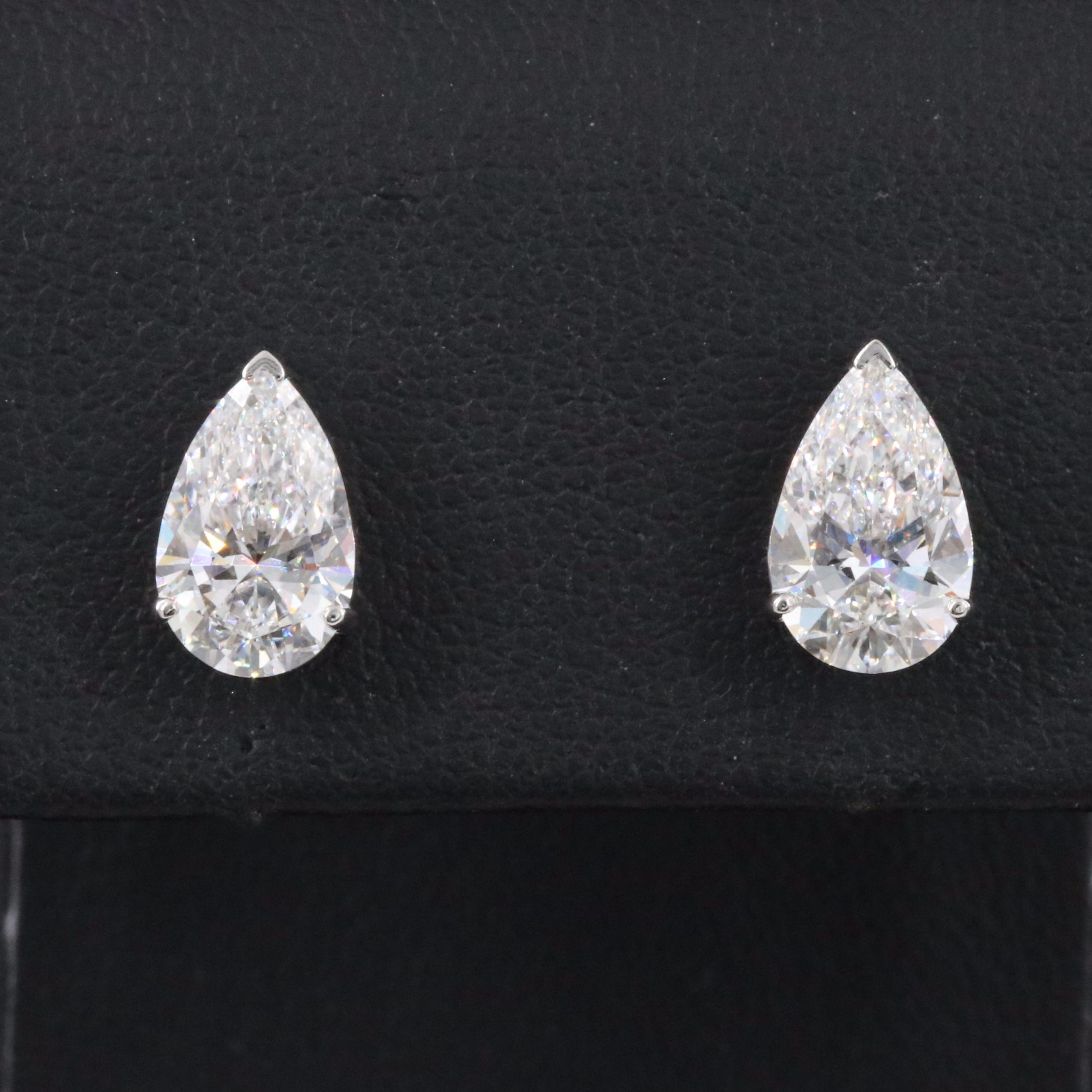 Platinum 3.08 CTW Lab Grown Diamond Stud Earrings with IGI Reports