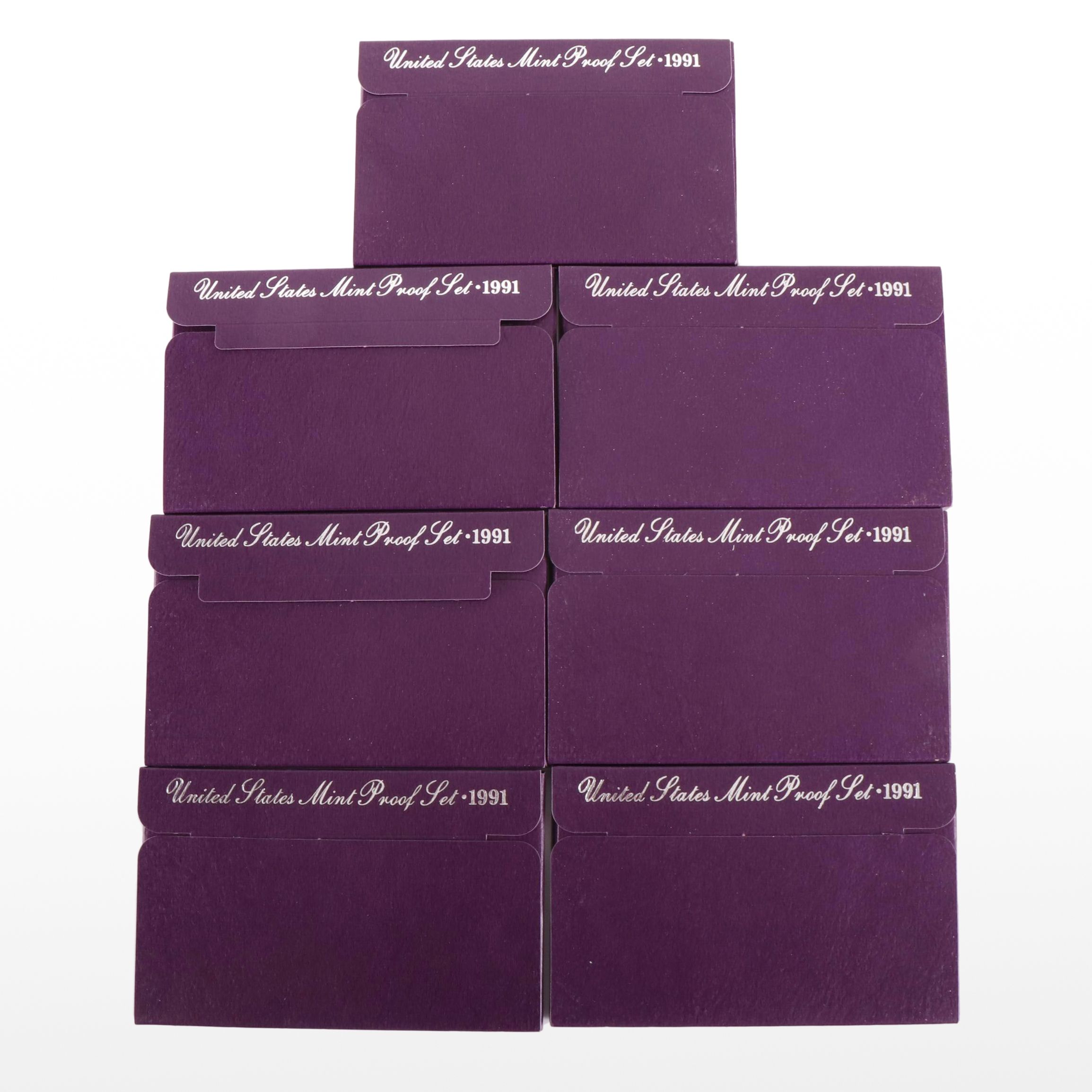 Seven 1991 U.S. Mint Proof Sets