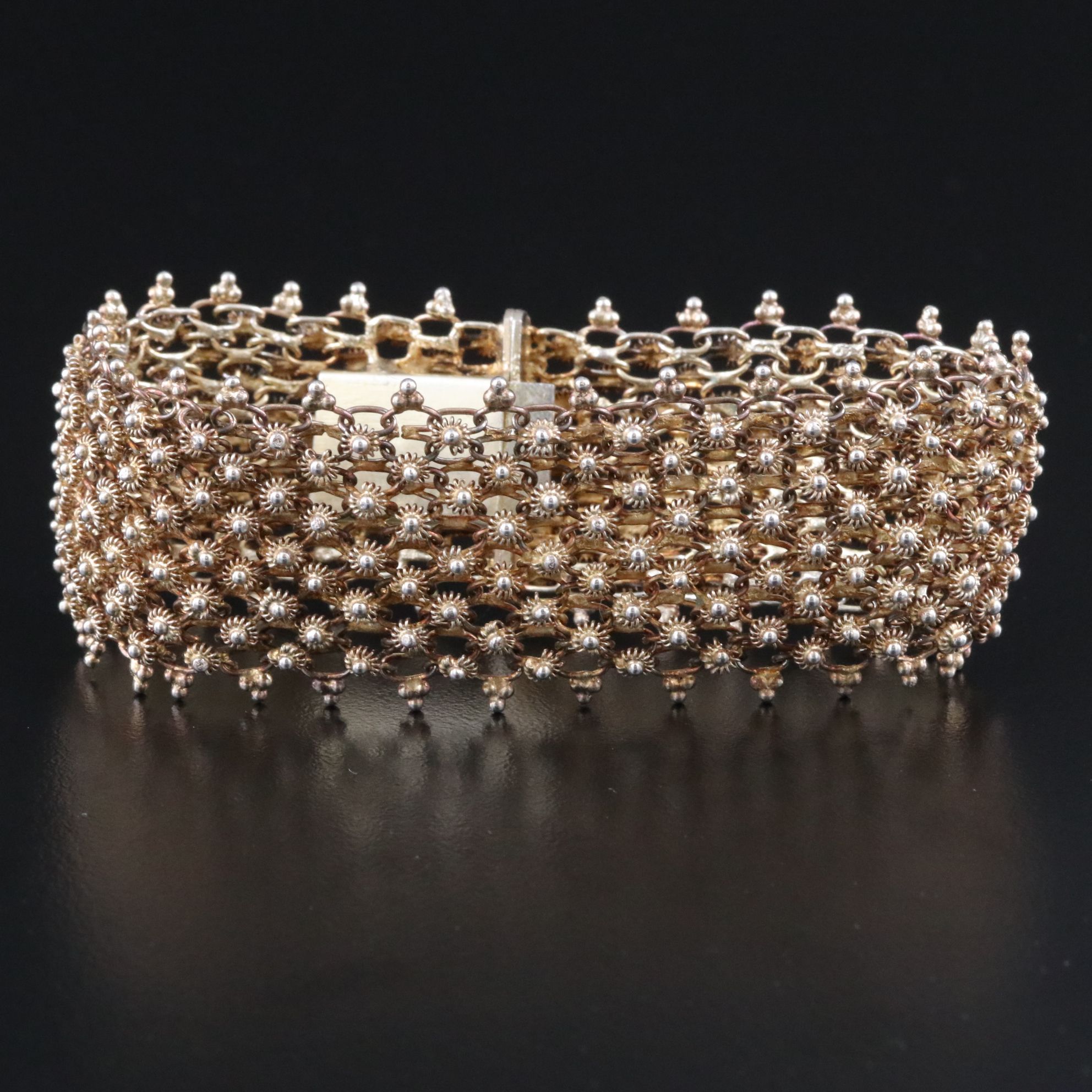 835 Silver Rosette Bracelet