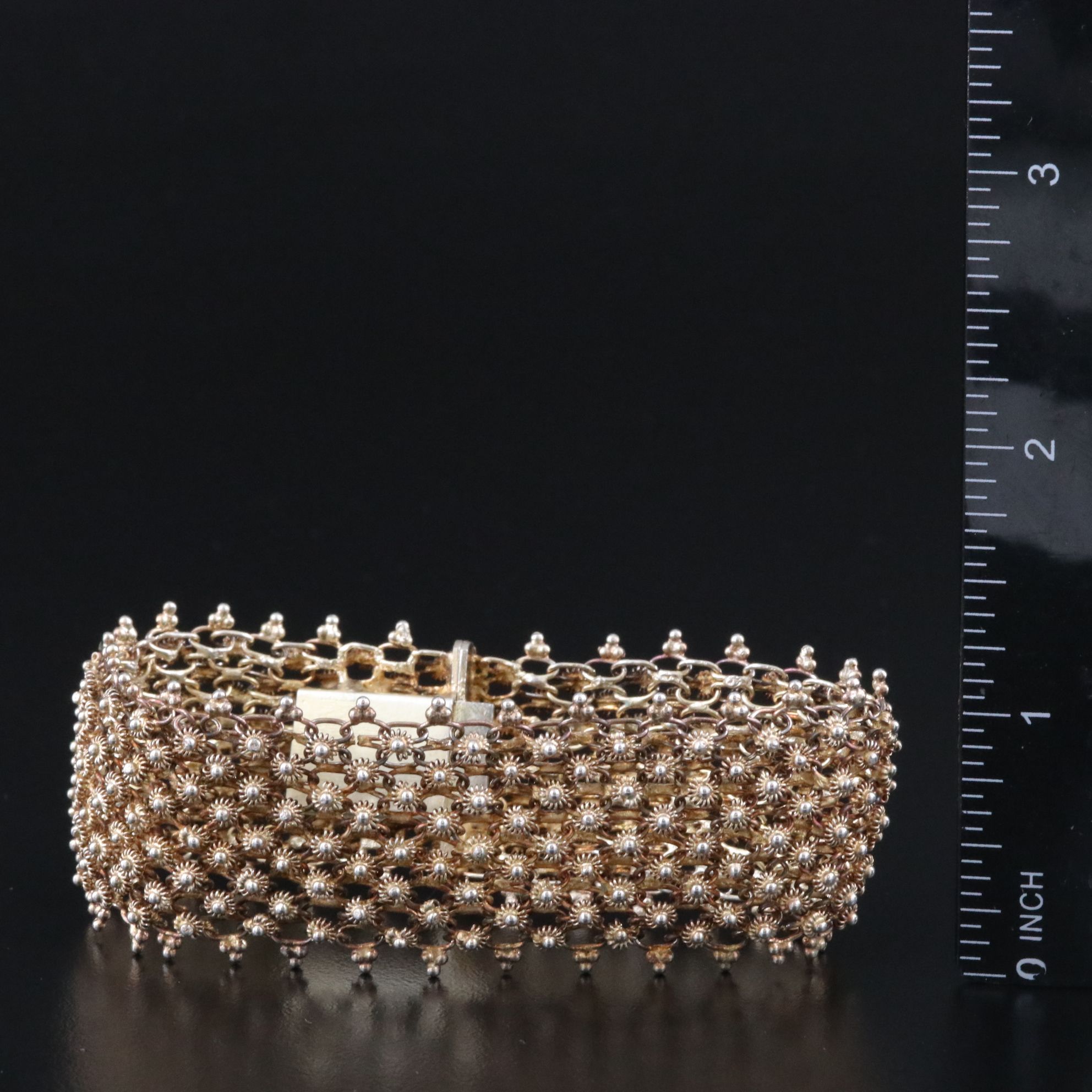 835 Silver Rosette Bracelet