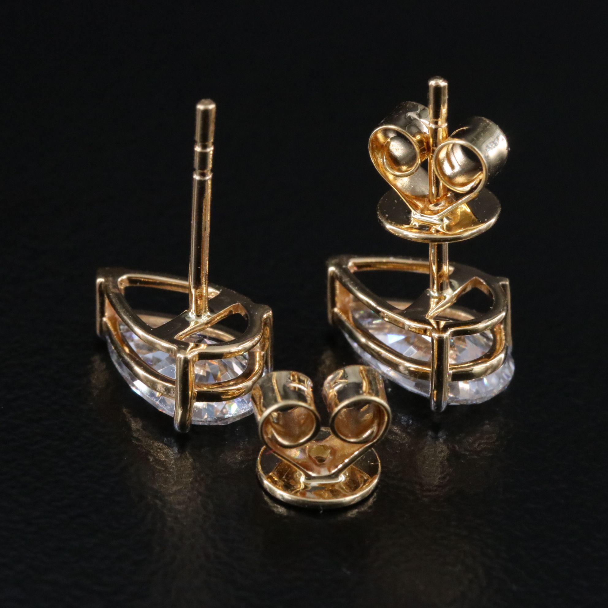 14K 1.90 CTW Lab Grown Diamond Stud Earrings with IGI Reports