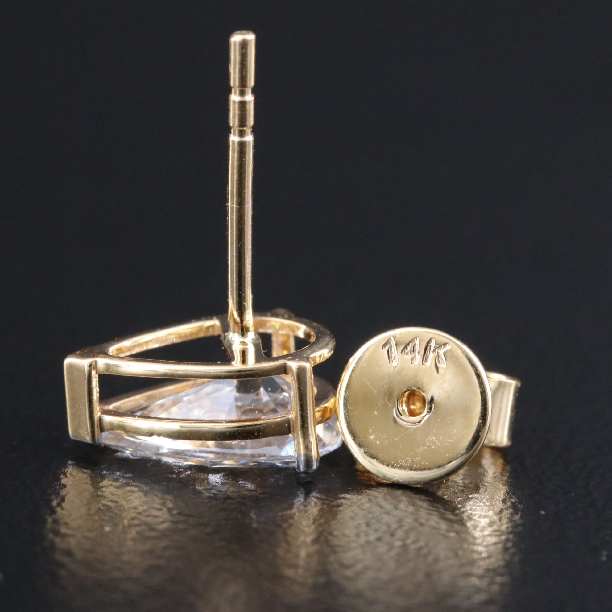 14K 1.90 CTW Lab Grown Diamond Stud Earrings with IGI Reports