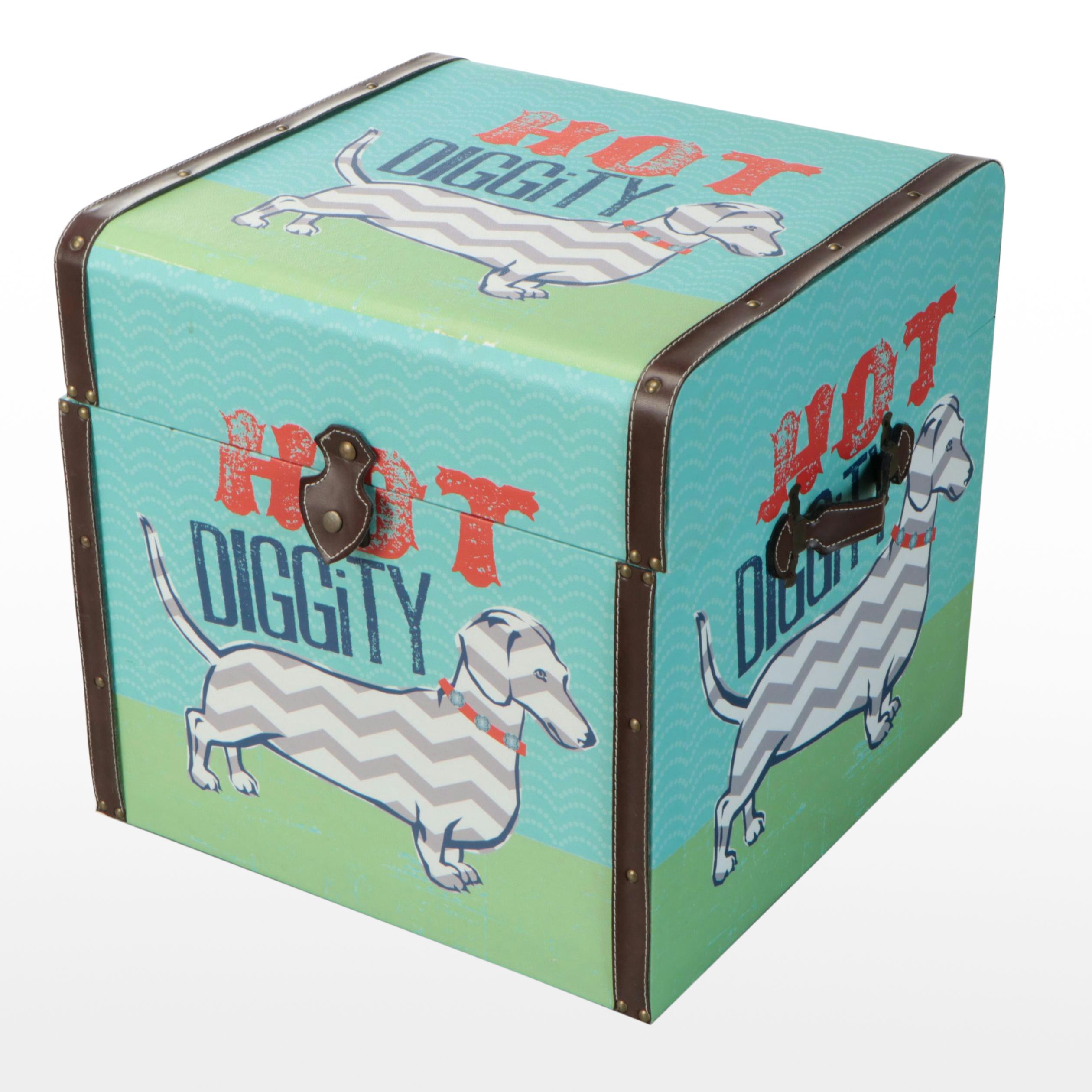 "Hot Diggity" Dachshund Storage Trunk
