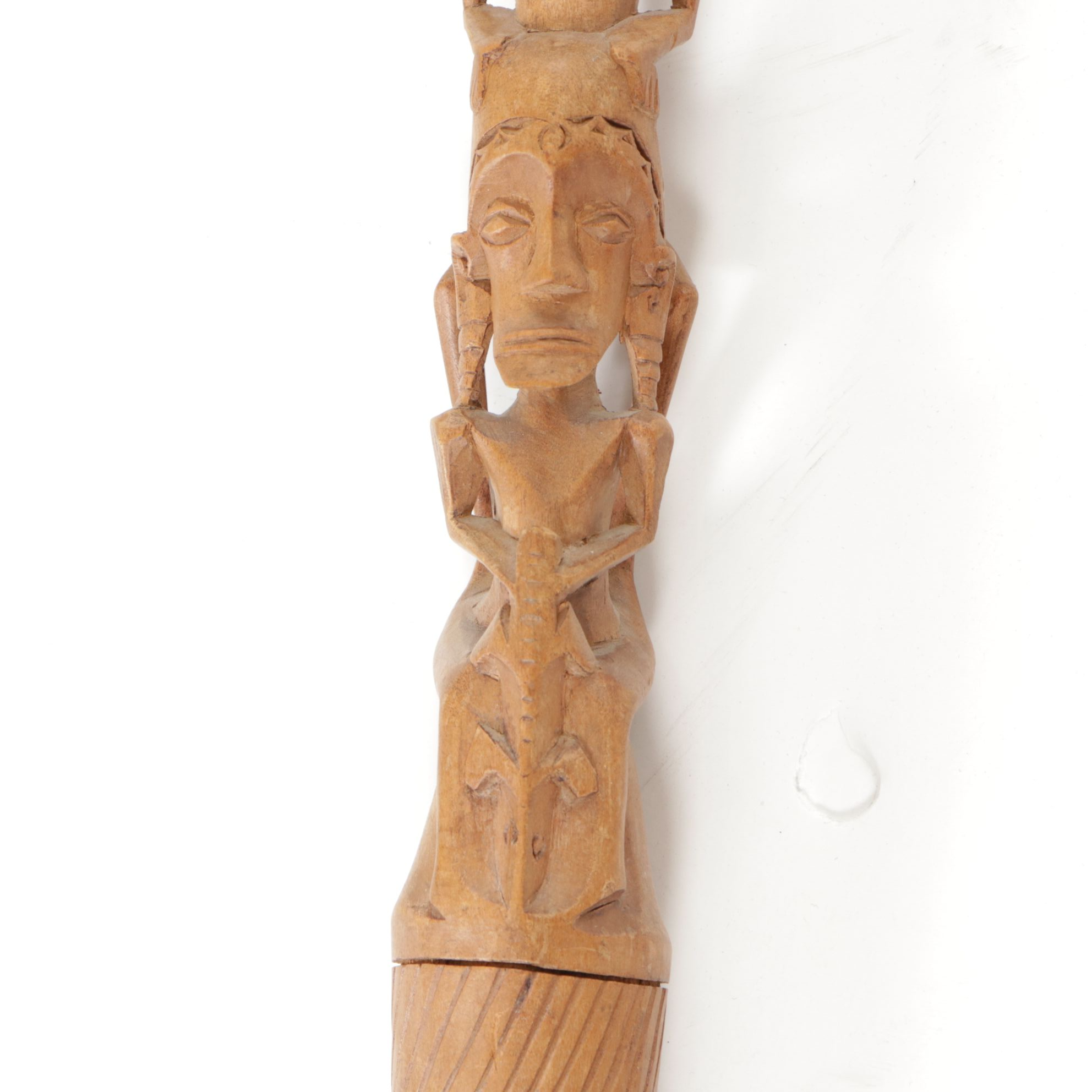 Indonesian Toga Batak Peoples Shaman Stick "Tunggal Panaluan" with Horse Hair