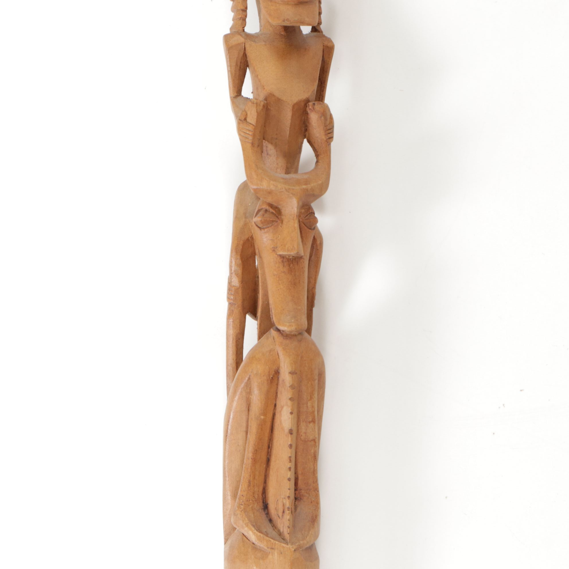 Indonesian Toga Batak Peoples Shaman Stick "Tunggal Panaluan" with Horse Hair