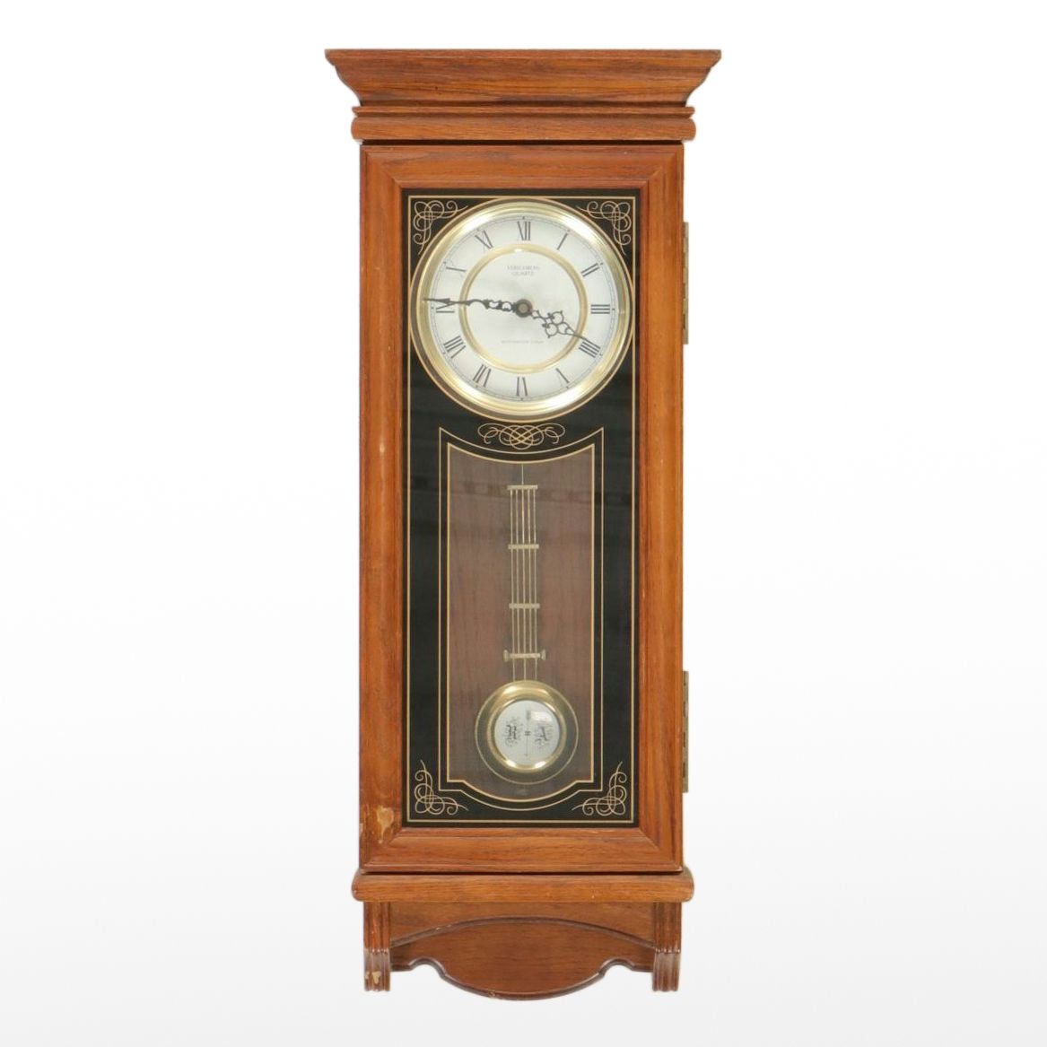 Verichron Battery Operated Wall Clock in Oak Case