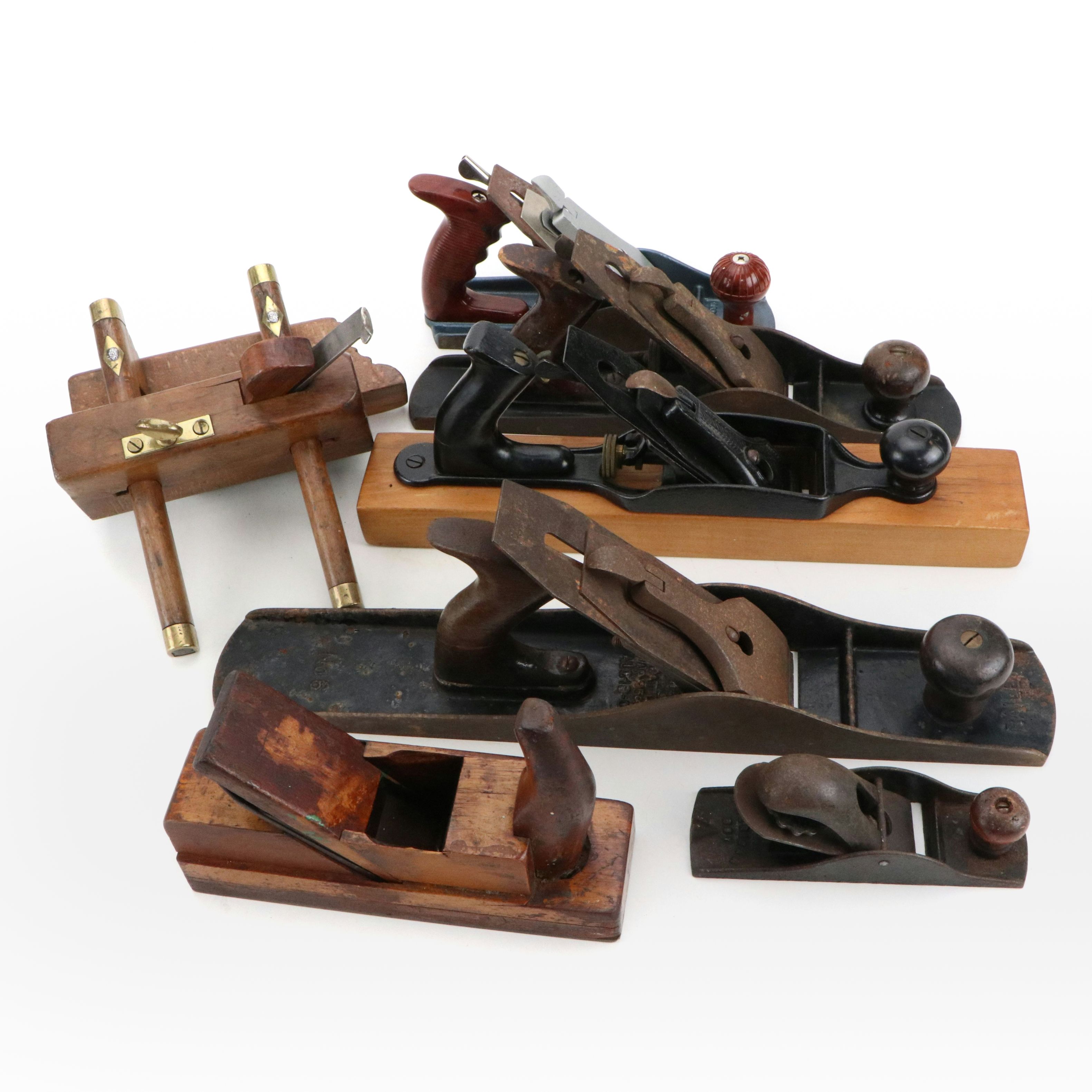 Bailey Cast Iron Planer with Other Tools and Planes, Early to Mid-20th C.