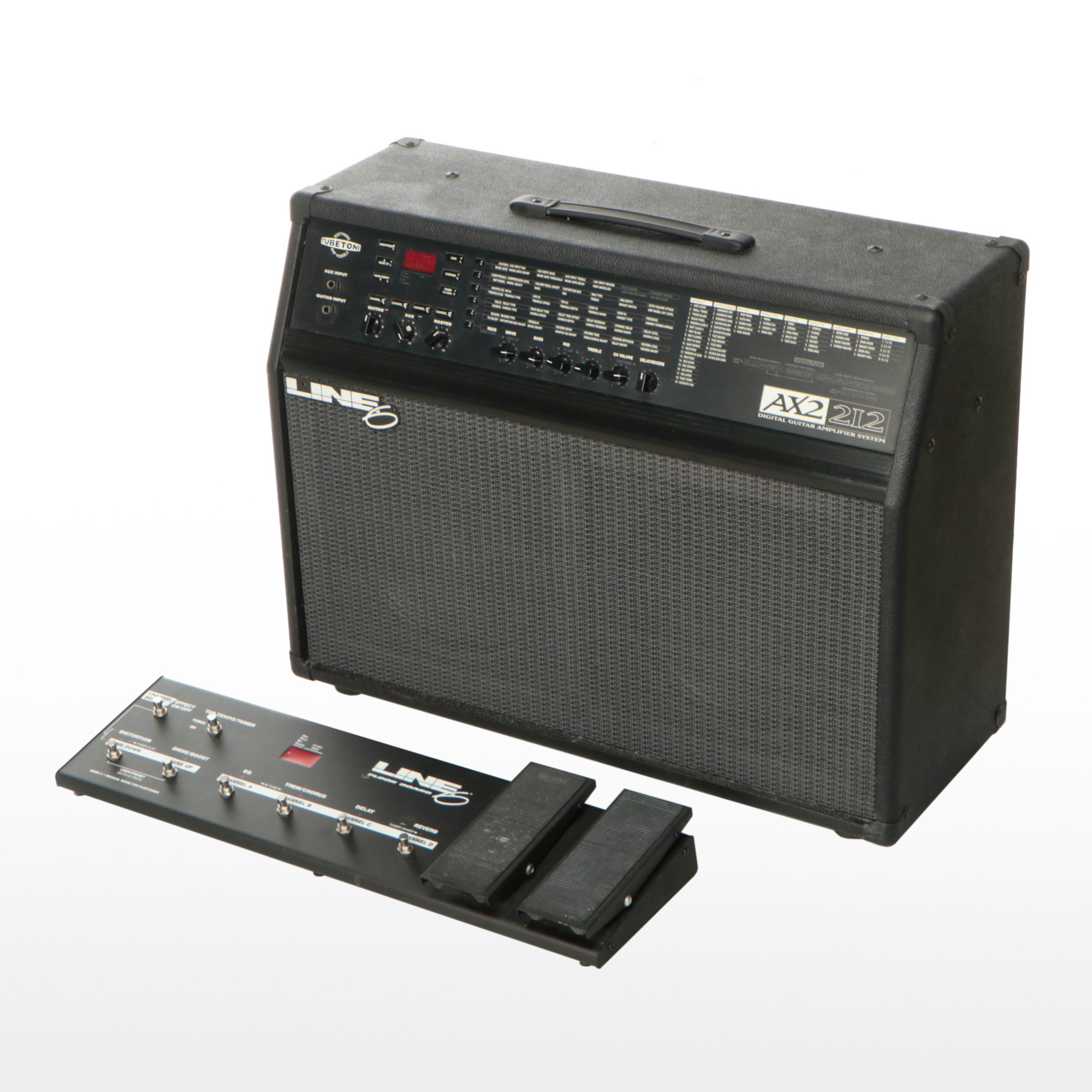 Line 6 AX2212 Digital Guitar Amplifier and 6 Floor Board