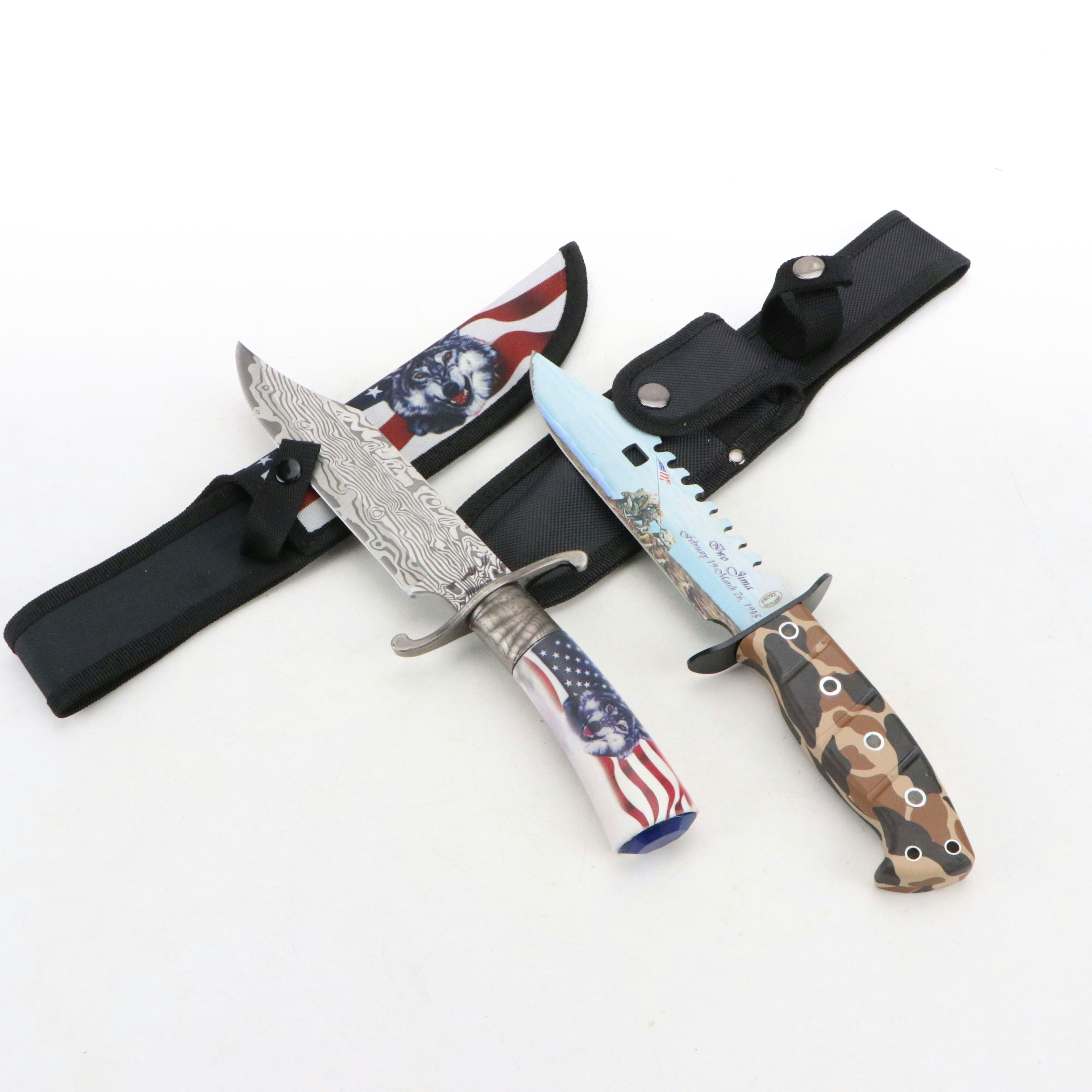 Frost Cutlery Iwo Jima Commemorative and Other Patriotic Fixed Blade Knife