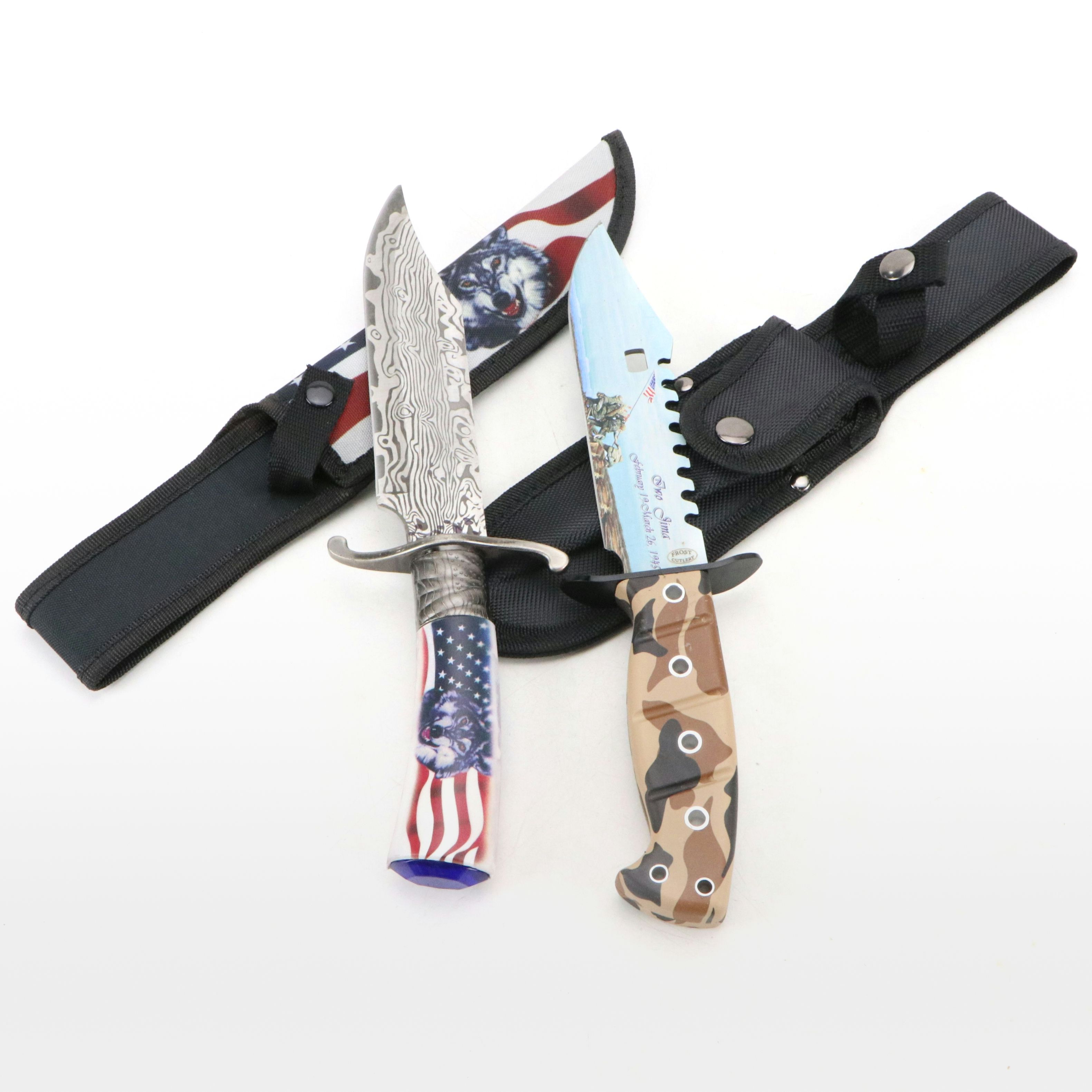 Frost Cutlery Iwo Jima Commemorative and Other Patriotic Fixed Blade Knife
