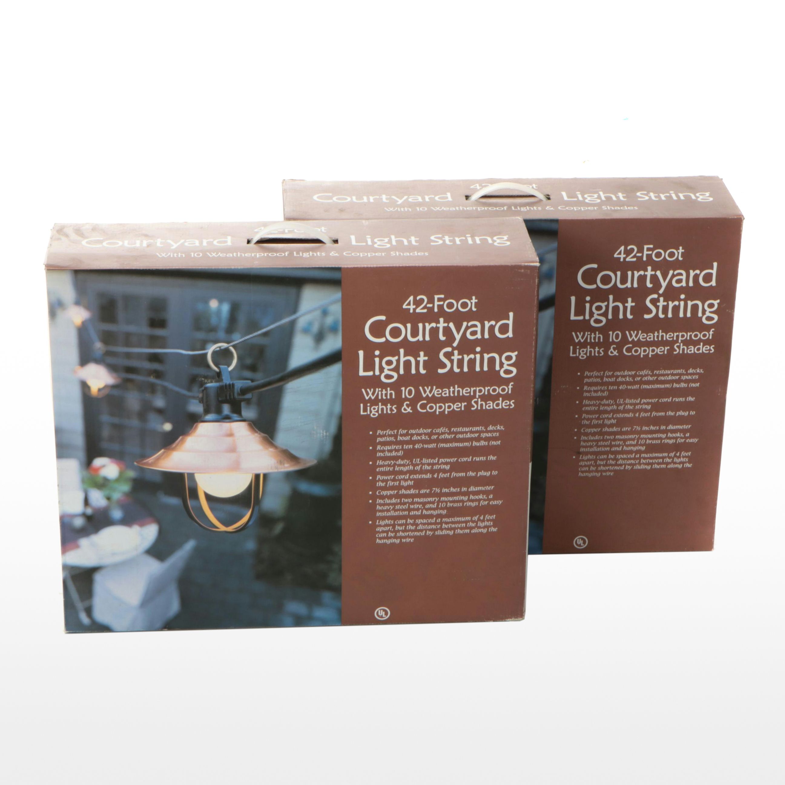 Copper Shaded 42' Courtyard String Lights