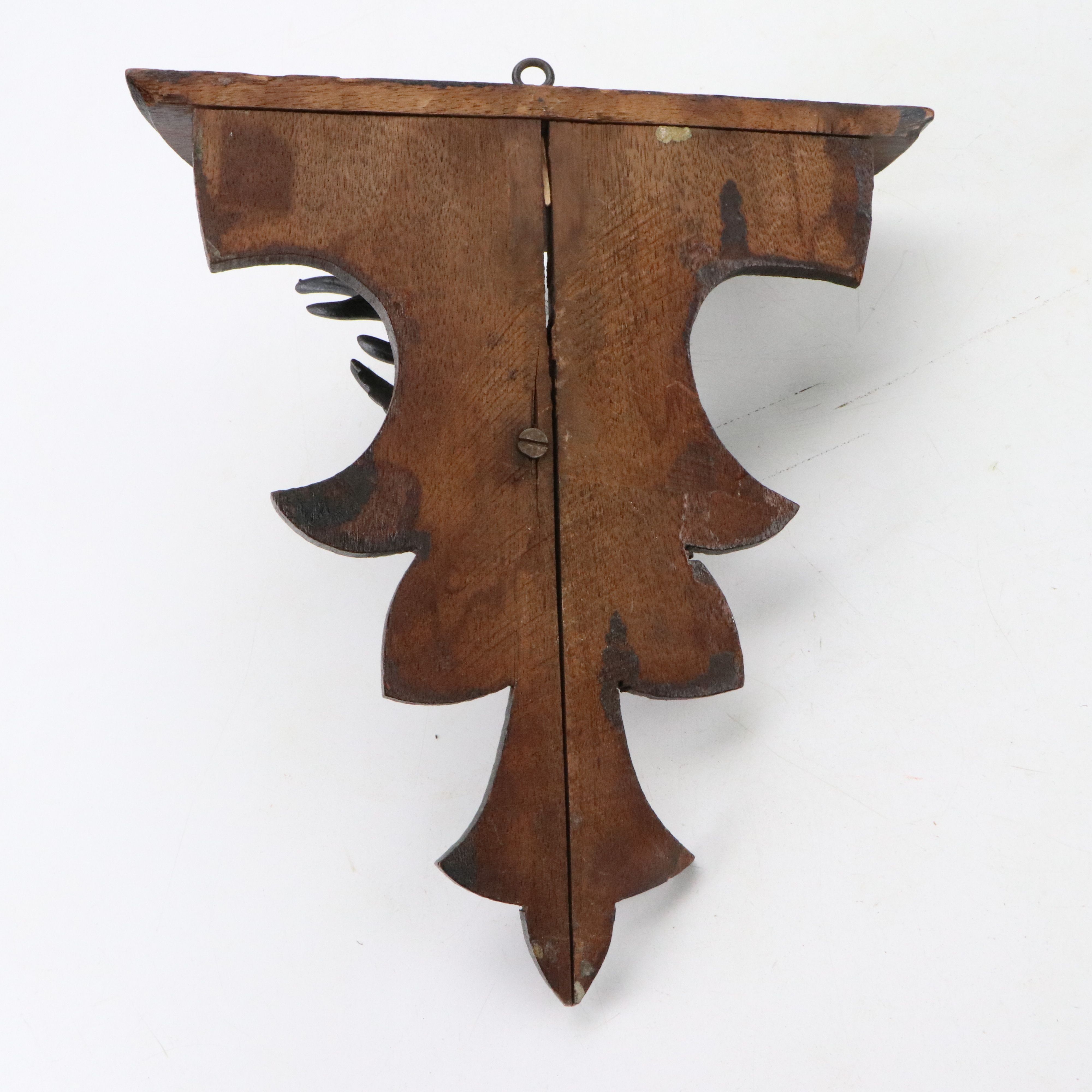 Black Forest Style Carved Wood Stag Shelf, Early to Mid-20th Century