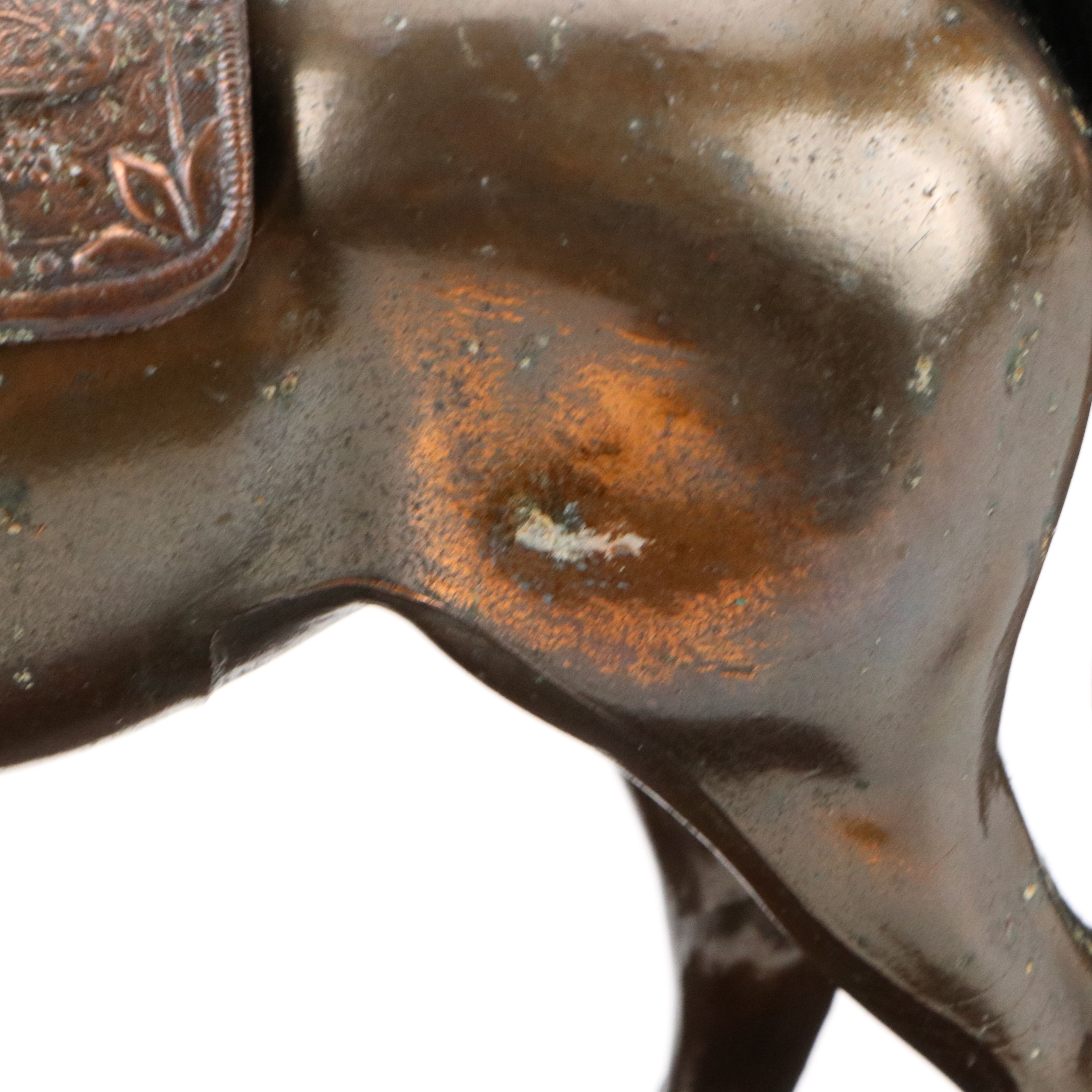 Cast Metal Carnival Horse Statue and Other Horse Sculptures, 20th Century