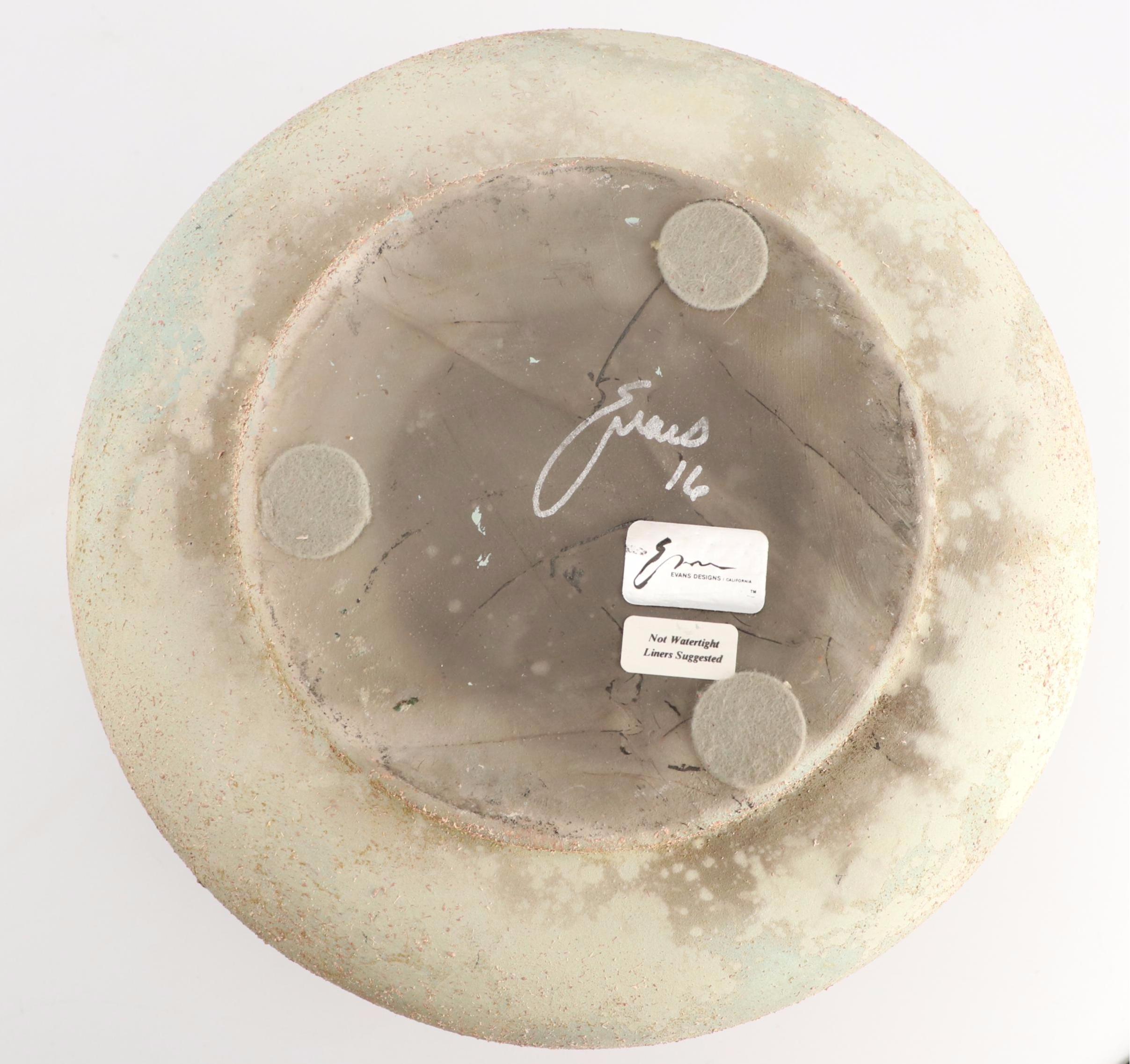 Evans Designs Modern Raku Tiered Stoneware Jar