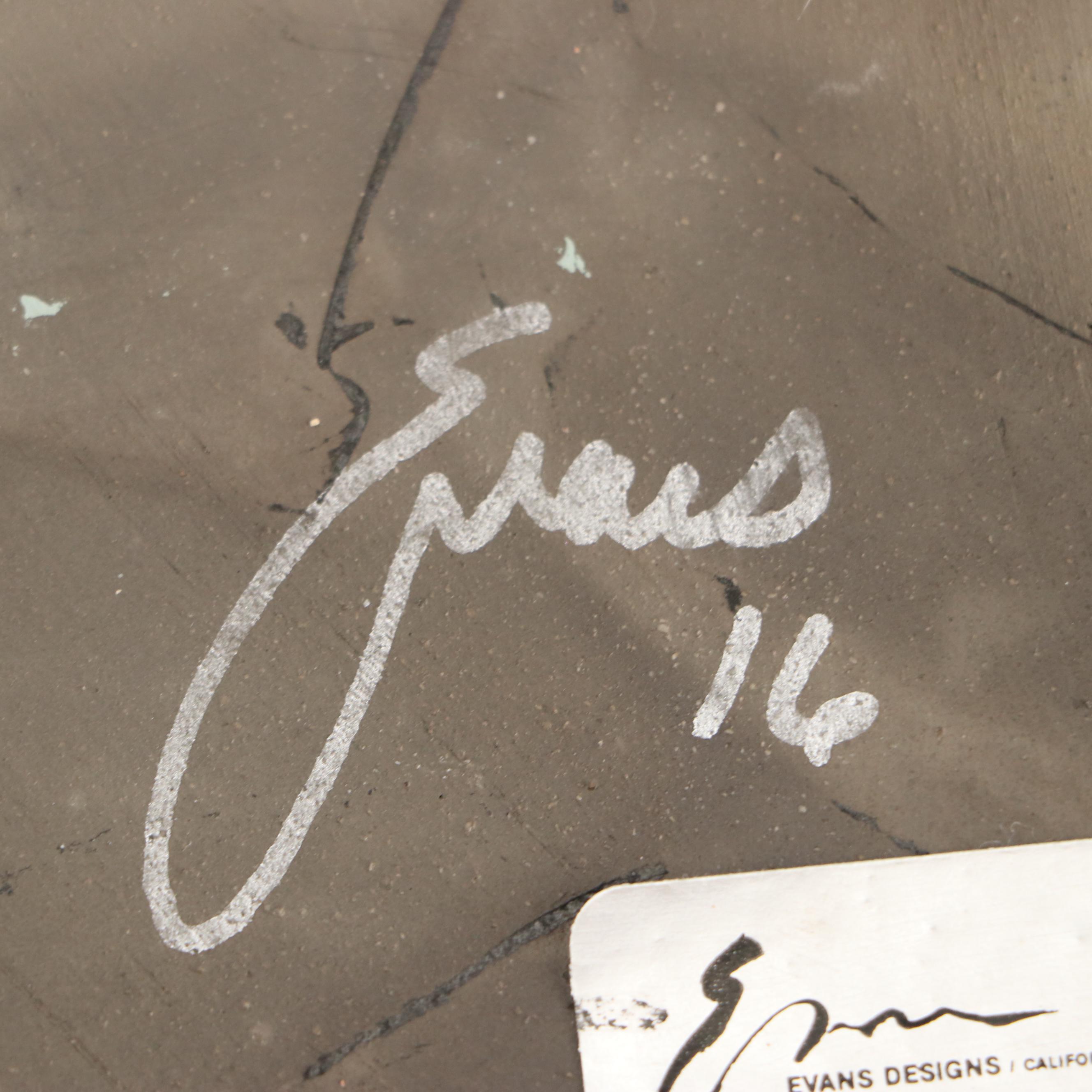 Evans Designs Modern Raku Tiered Stoneware Jar