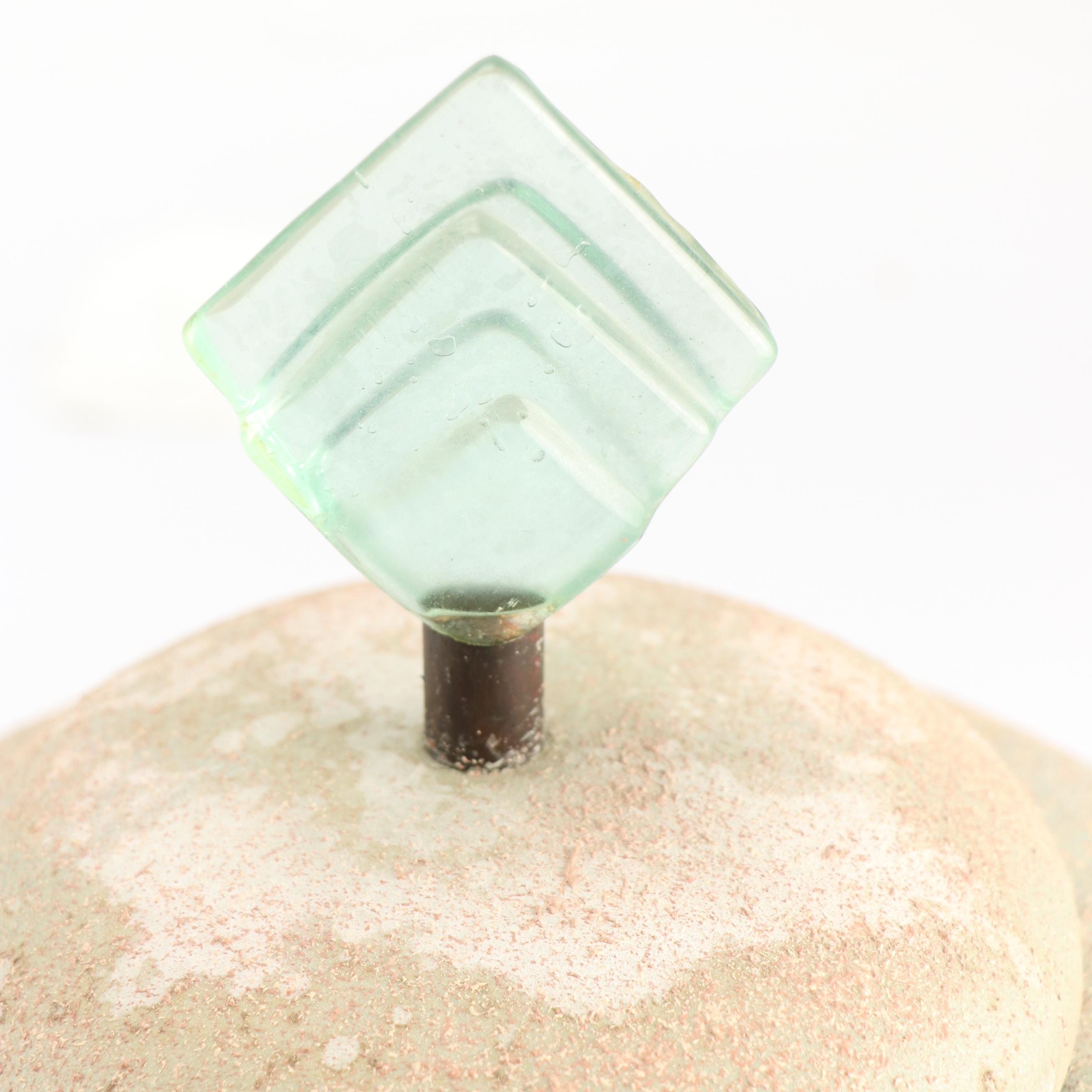 Evans Designs Modern Raku Tiered Stoneware Jar