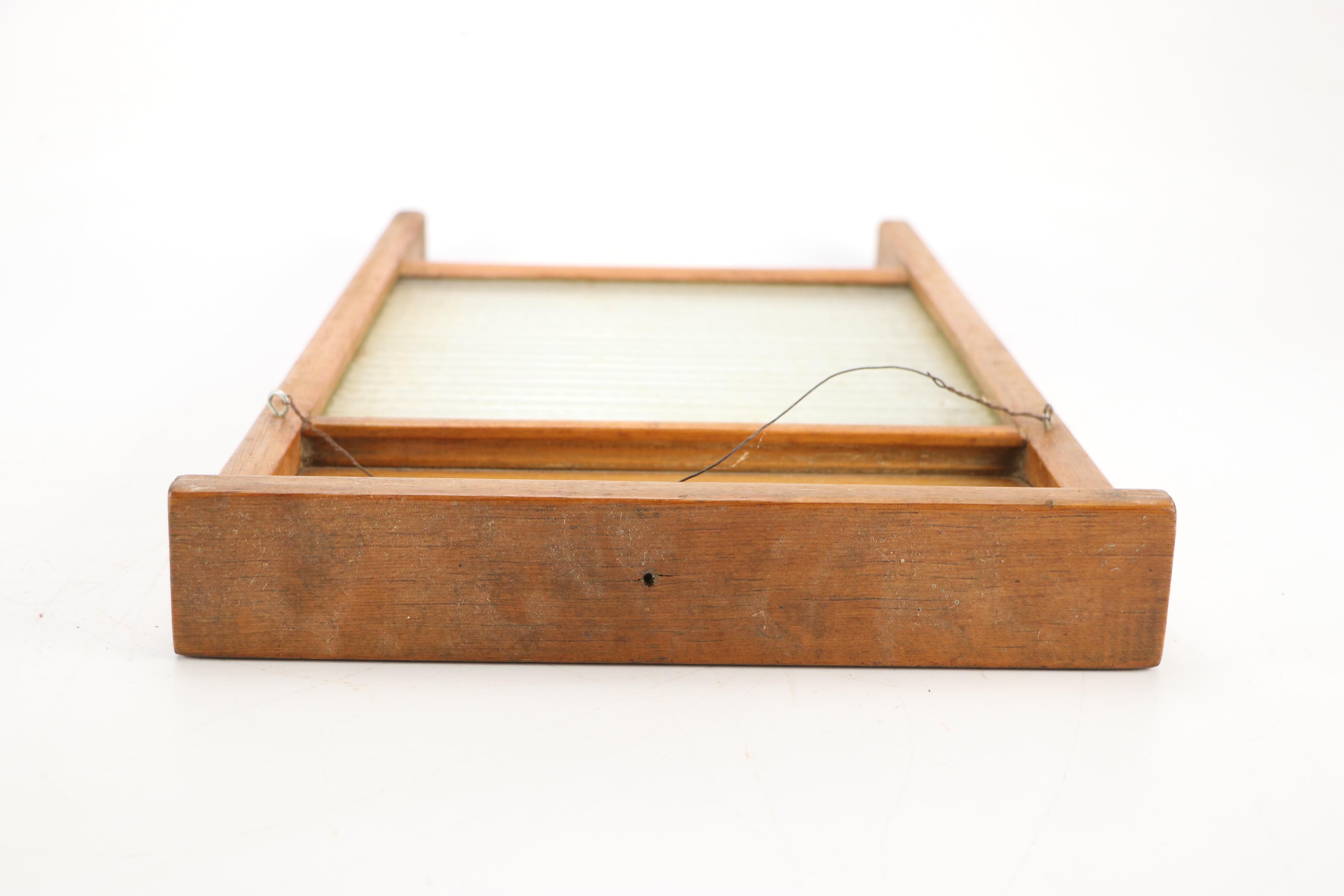 Anchor Brand Hand Crank Wooden Wringer with Ribbed Glass Washboard