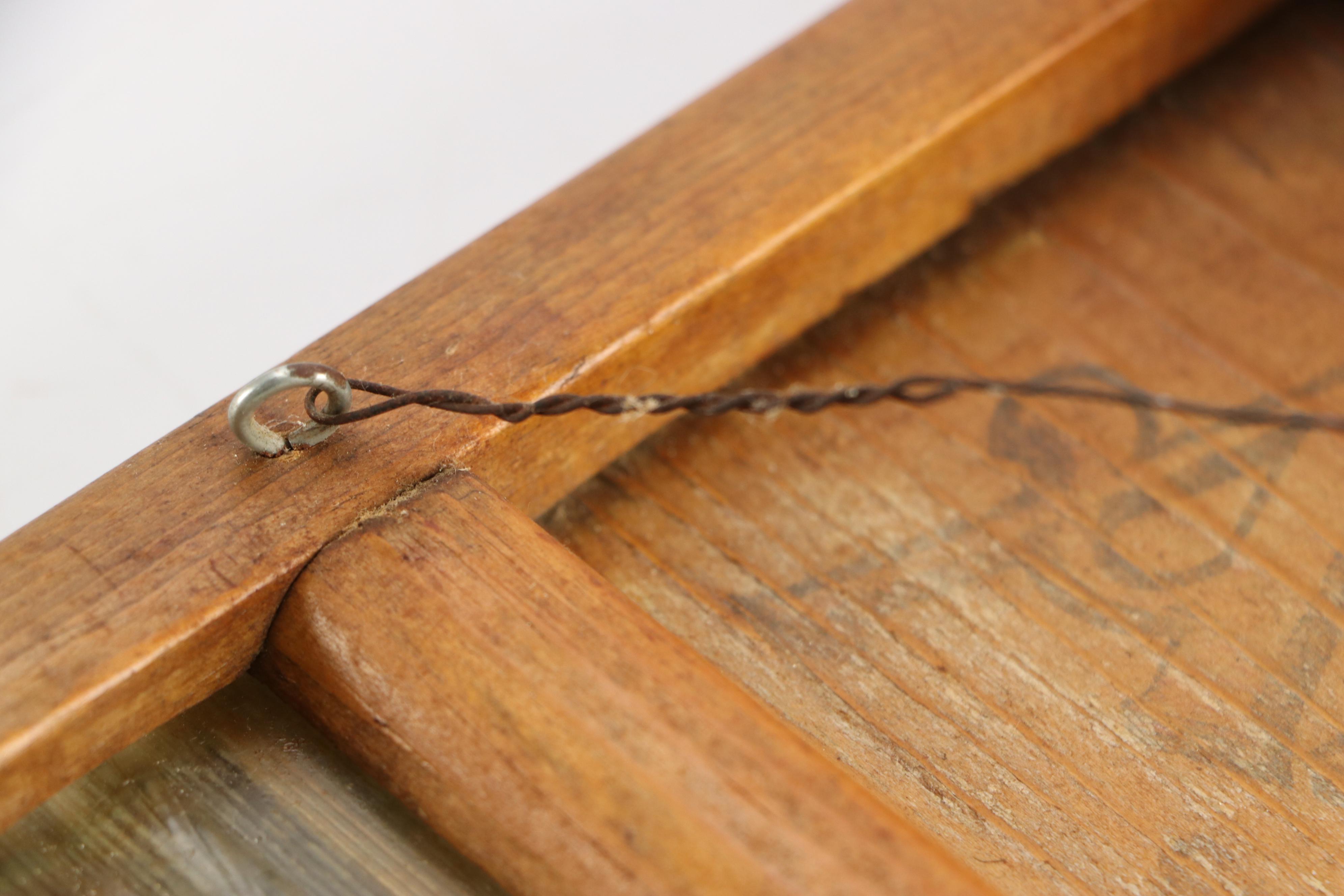 Anchor Brand Hand Crank Wooden Wringer with Ribbed Glass Washboard