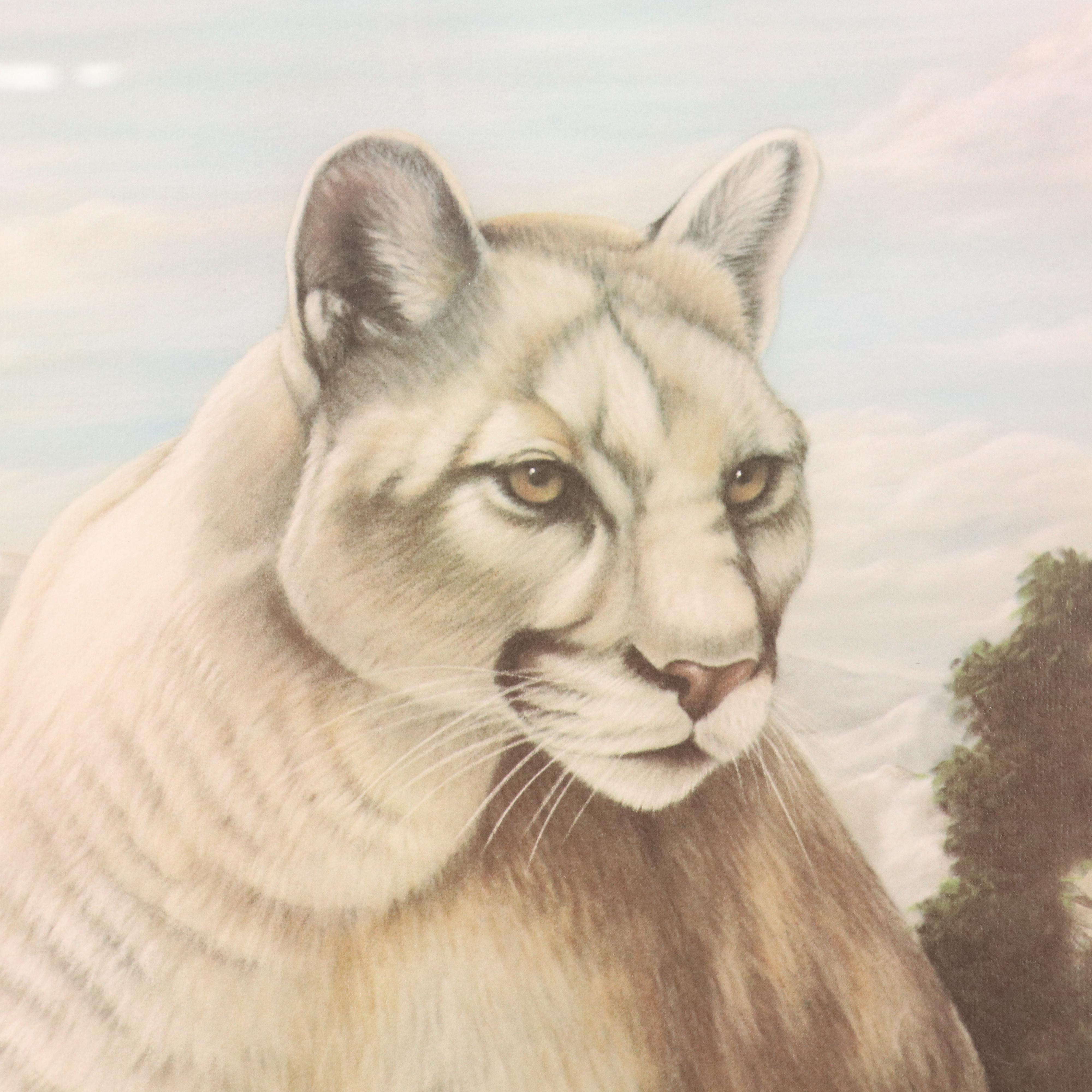 Harold Rigsby Offset Lithograph "Cougar," 1981