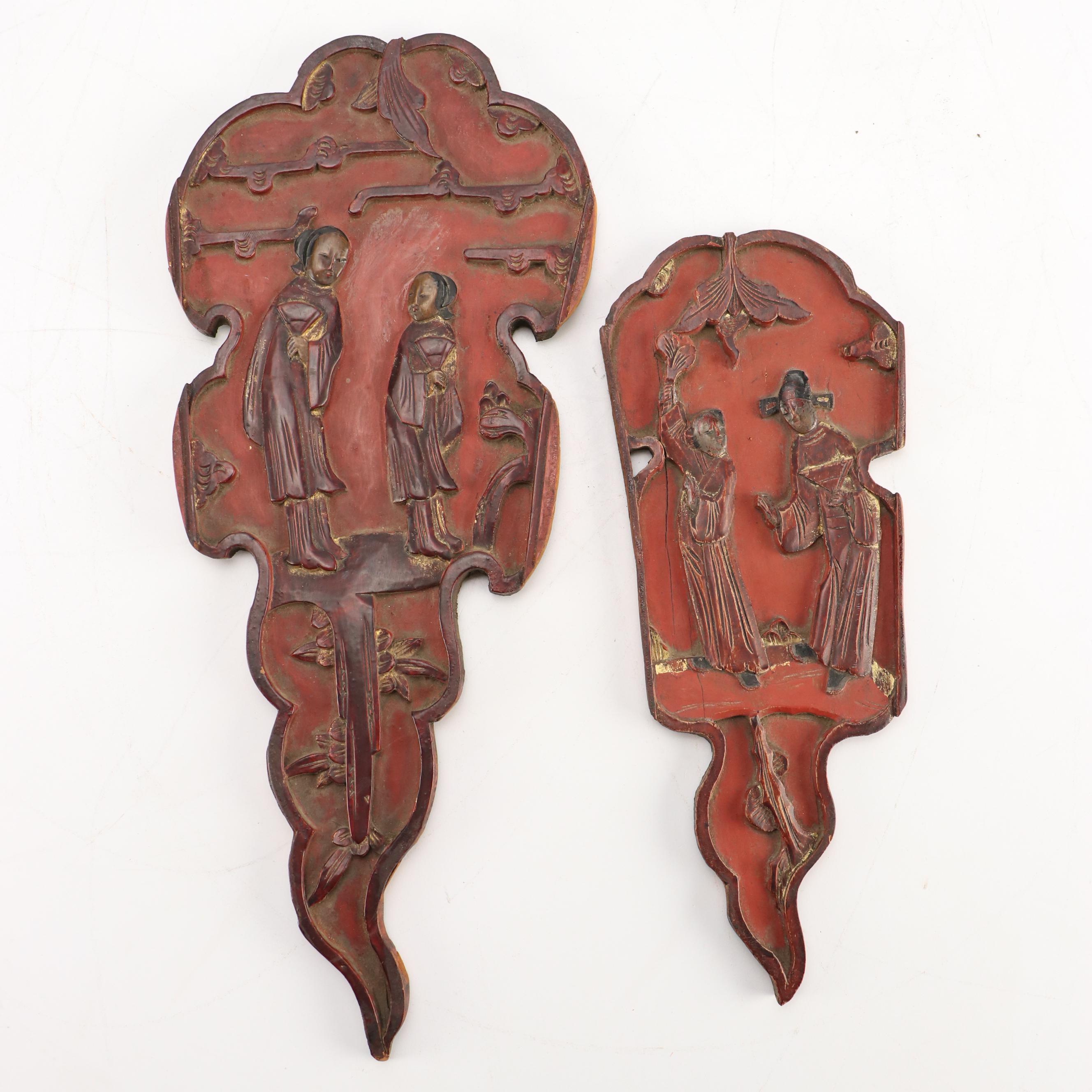 Chinese Carved Wooden Panels