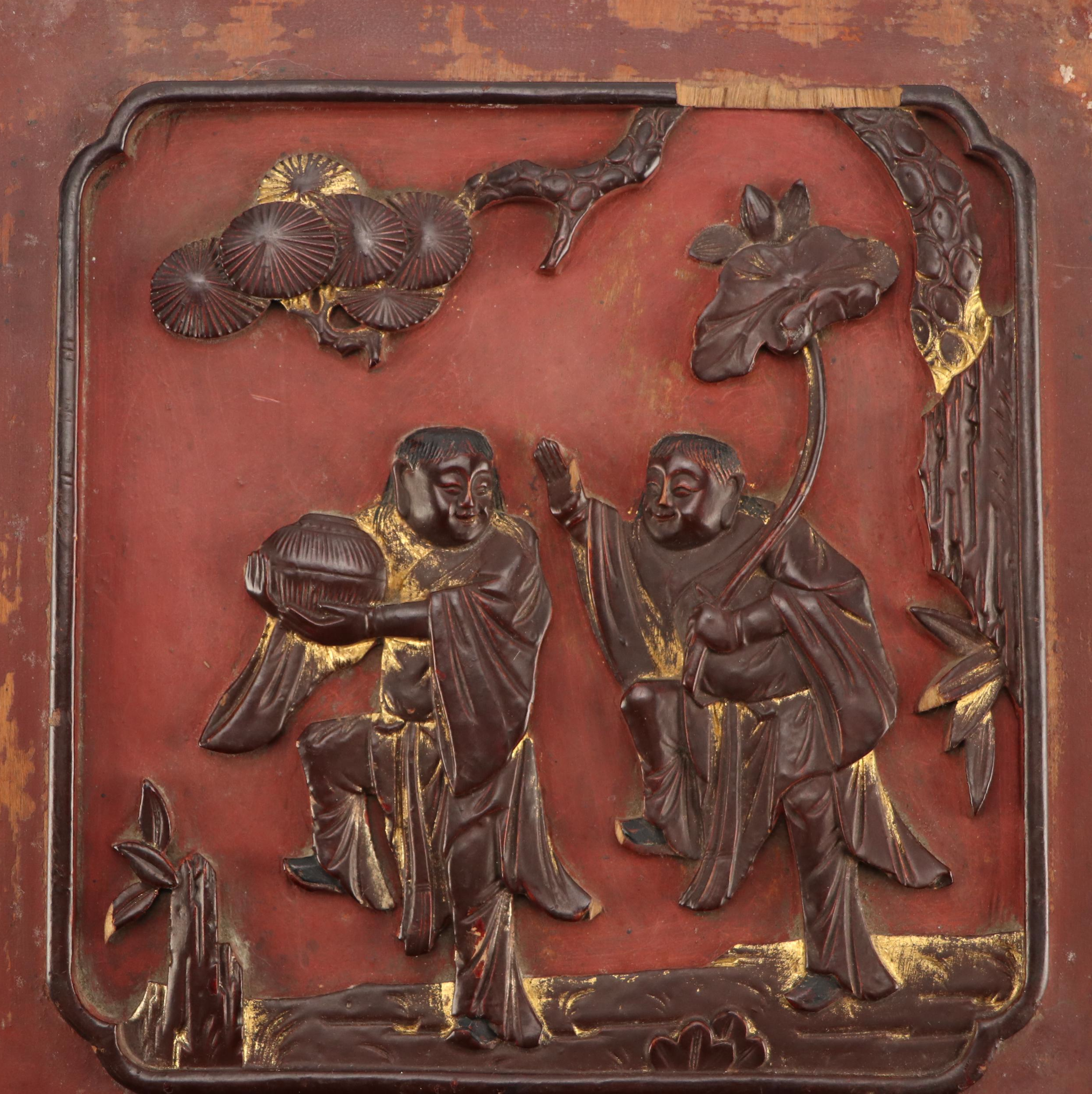 Chinese Carved Wooden Panels