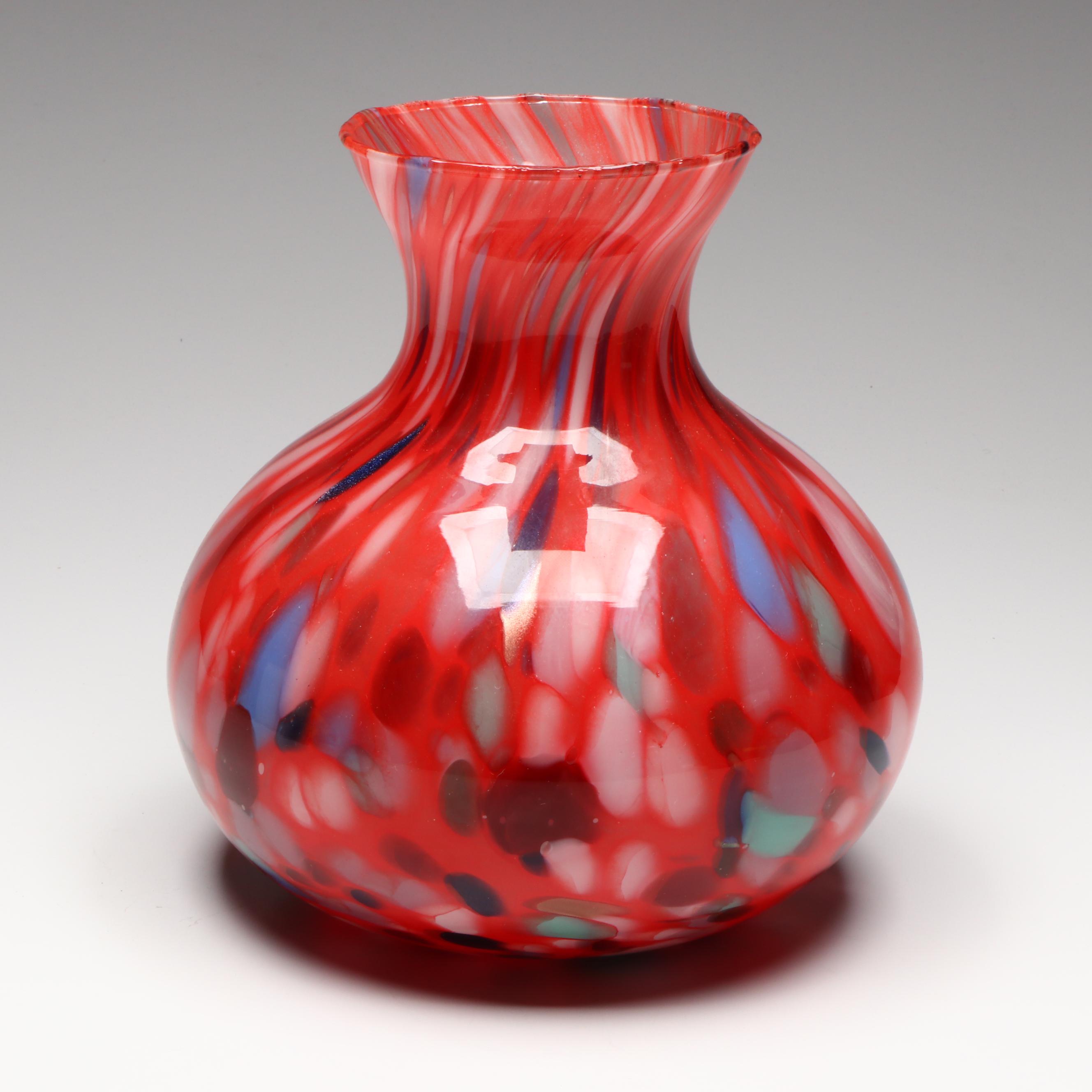 Maestri Vetrai Murano Vase and Davidson Art Glass Pot