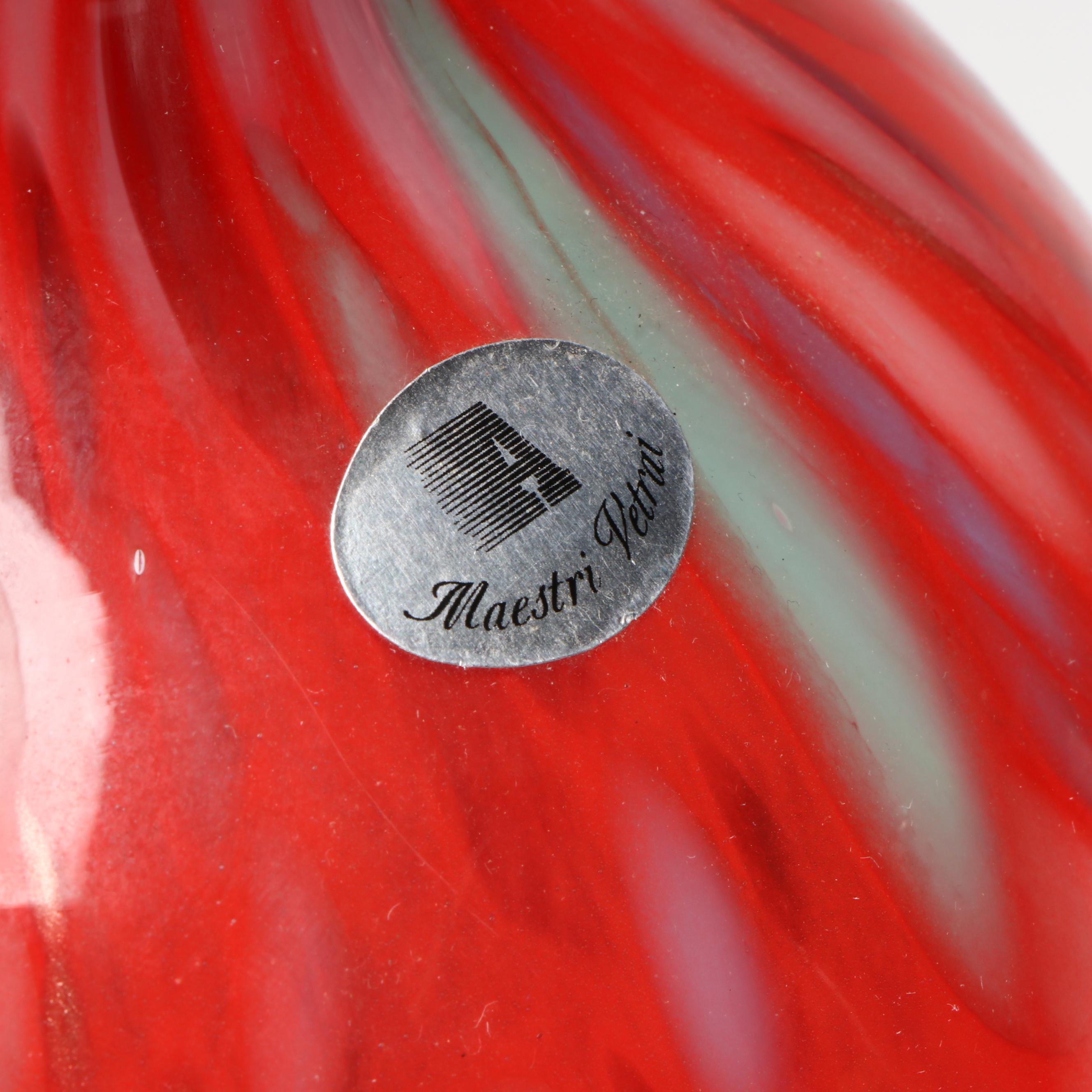 Maestri Vetrai Murano Vase and Davidson Art Glass Pot