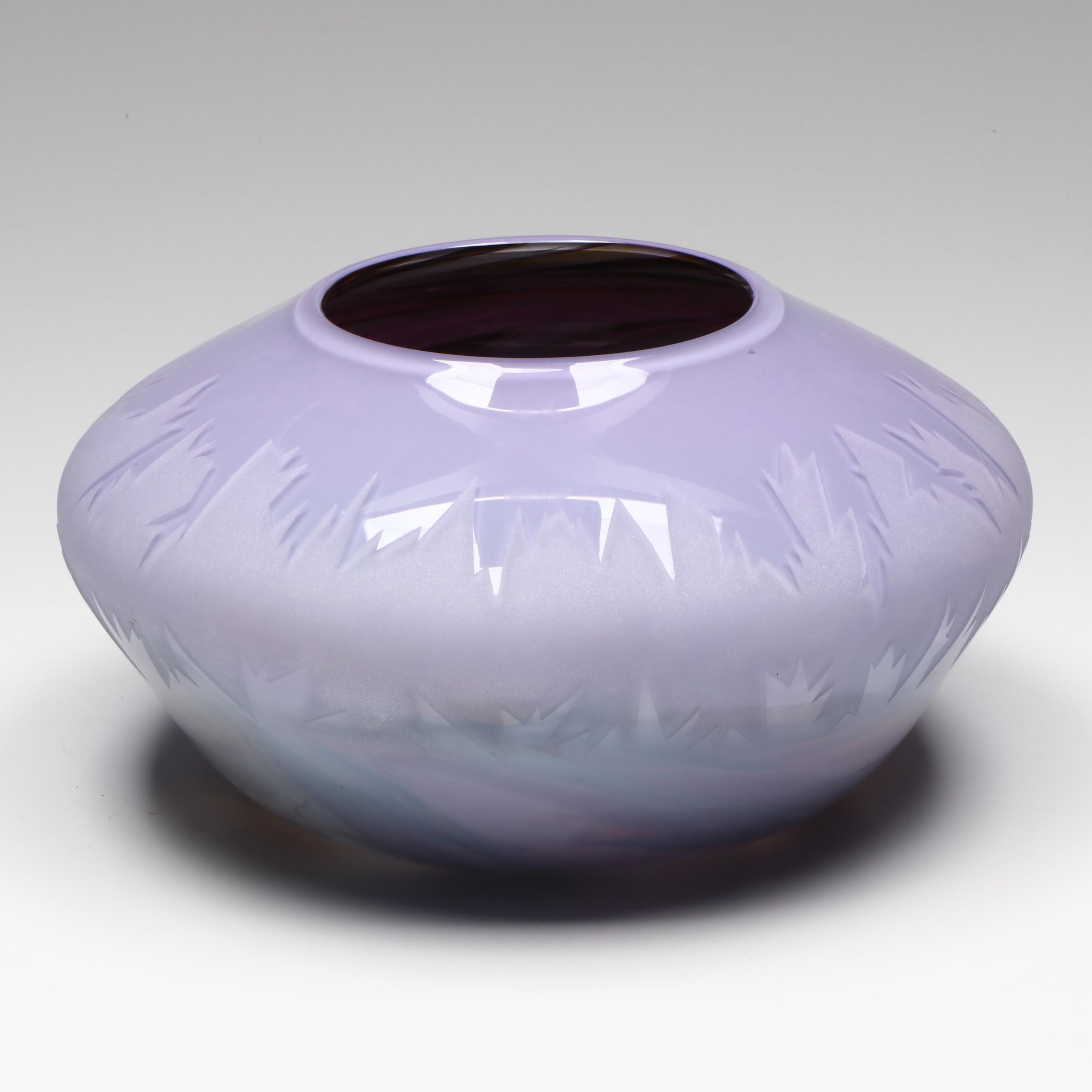 Maestri Vetrai Murano Vase and Davidson Art Glass Pot