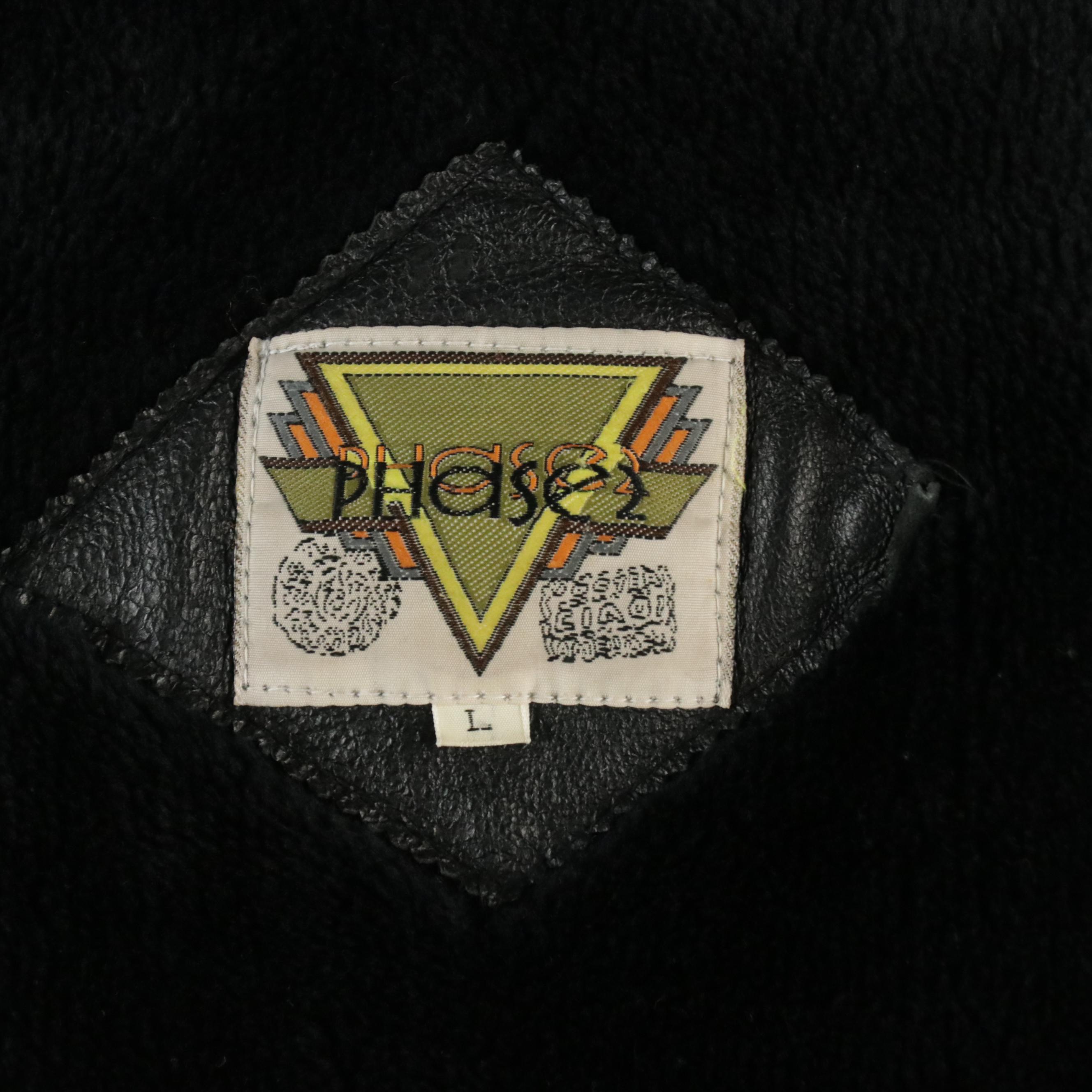 Men's Phase 2 Vintage Belted Leather Trench Coat