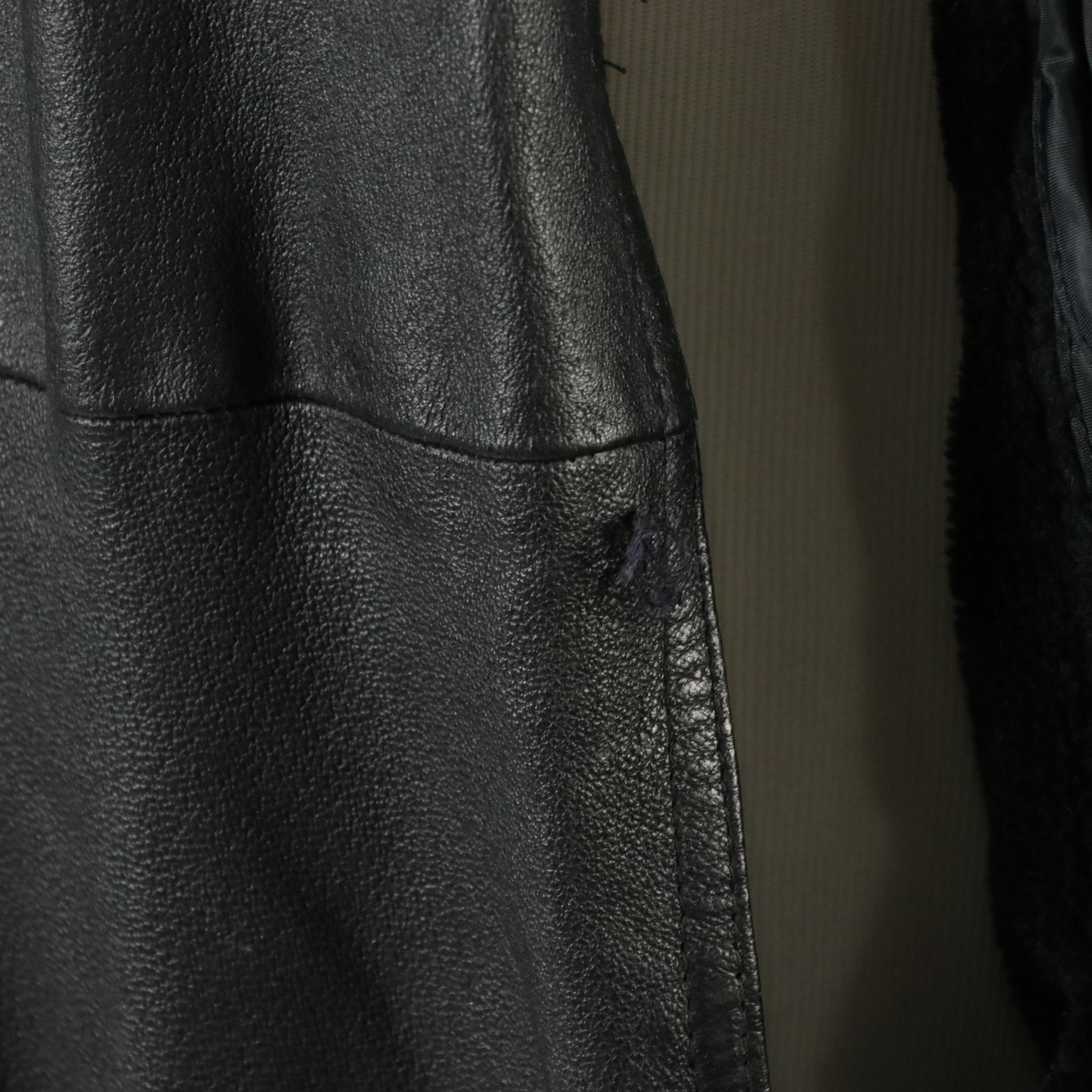 Men's Phase 2 Vintage Belted Leather Trench Coat