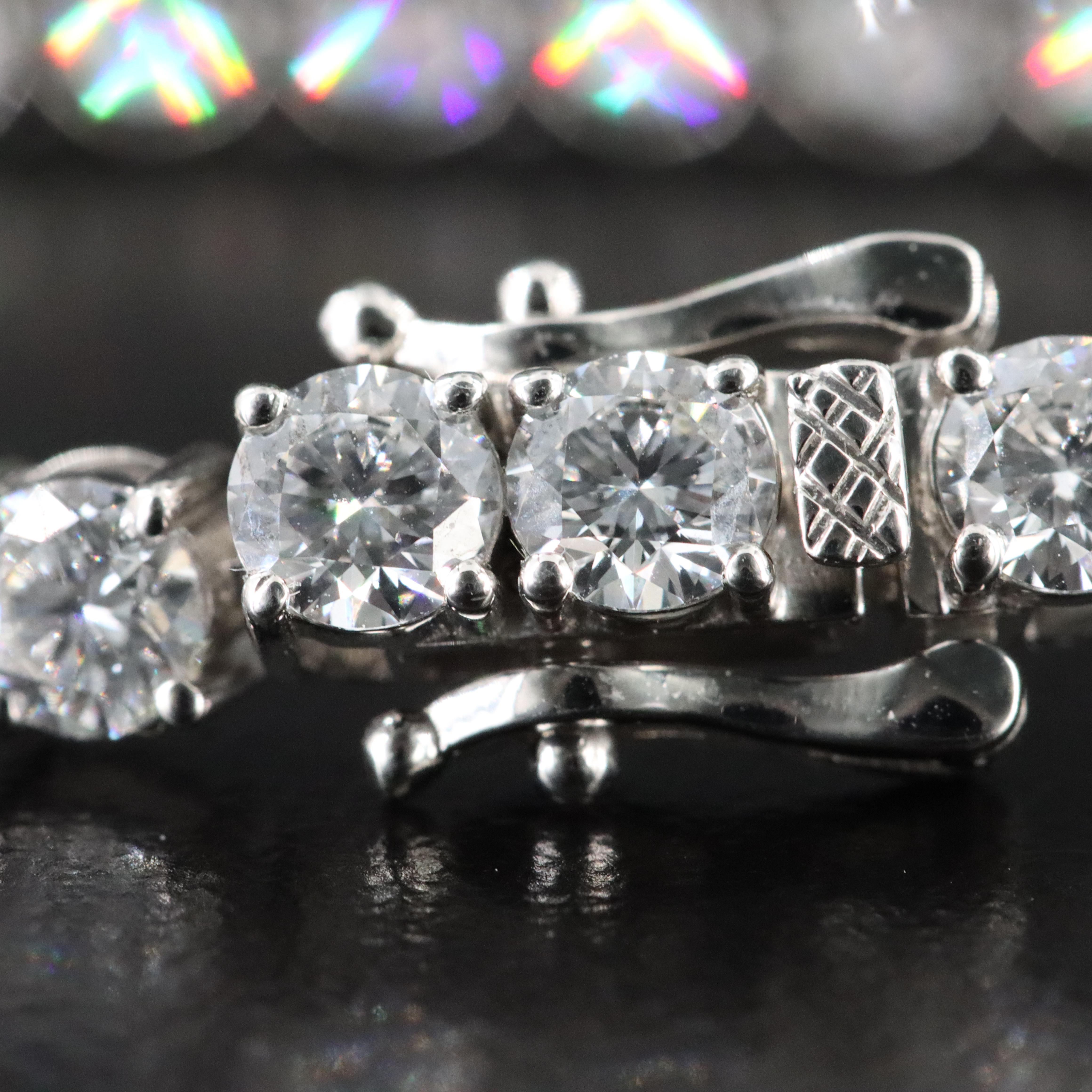 Platinum 10.10 CTW Lab Grown Diamond Line Bracelet